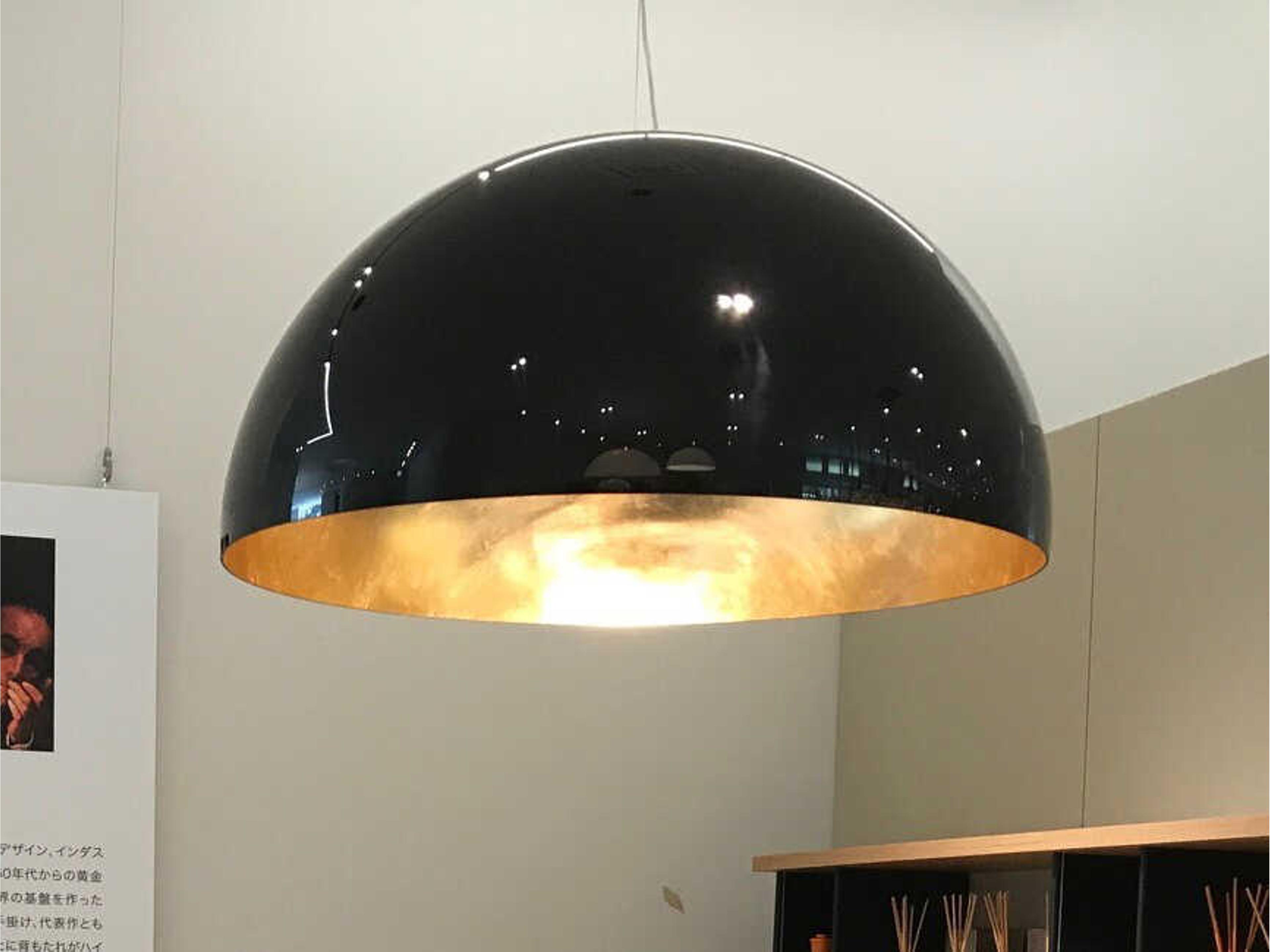 Sonora 490 Pendant Light Black and Gold Dome
