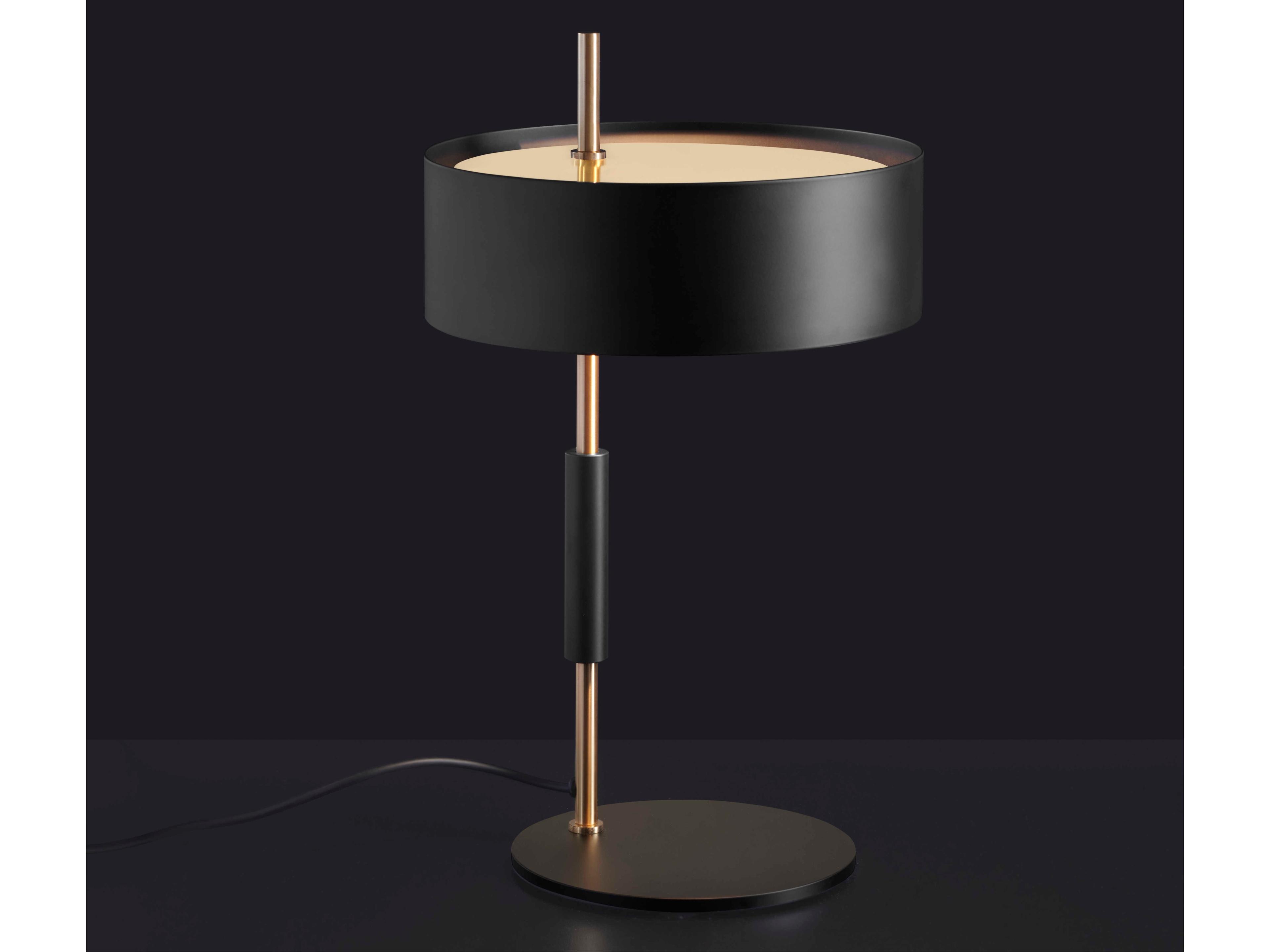 -1953 Matt Black Satin Gold Table Lamp