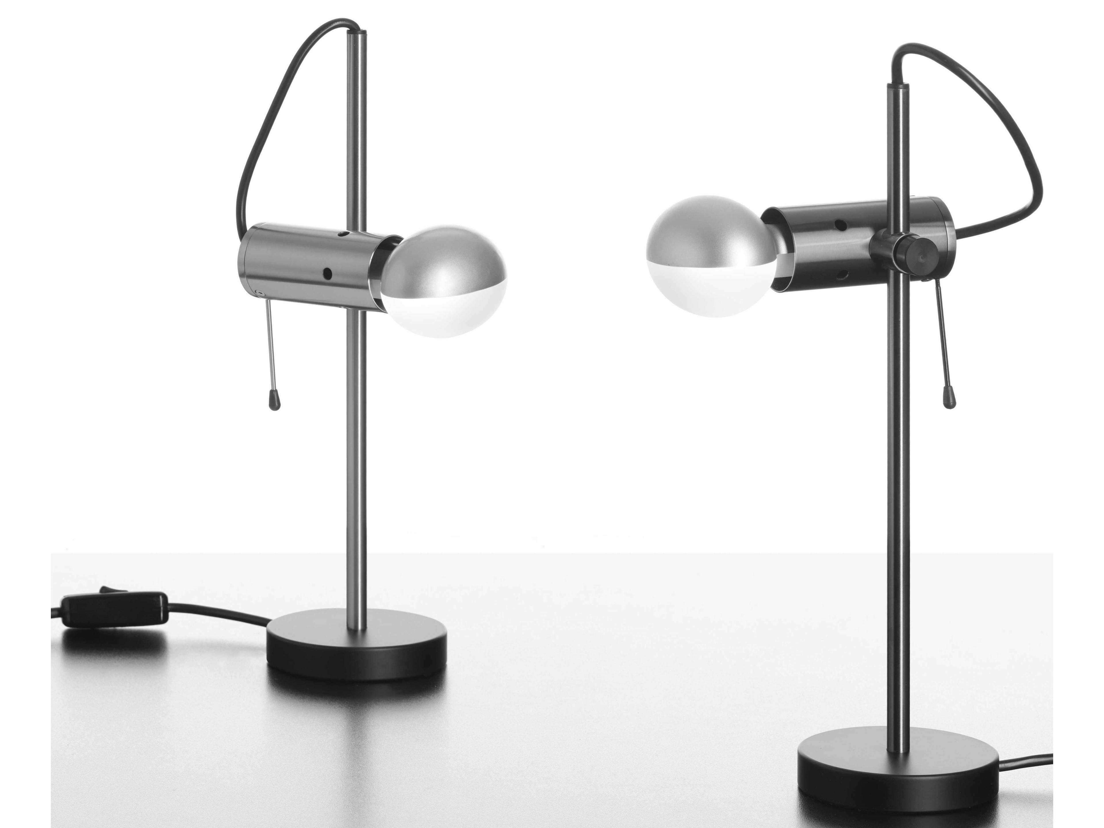 Oluce Agnoli Satin Nickel Desk Lamp