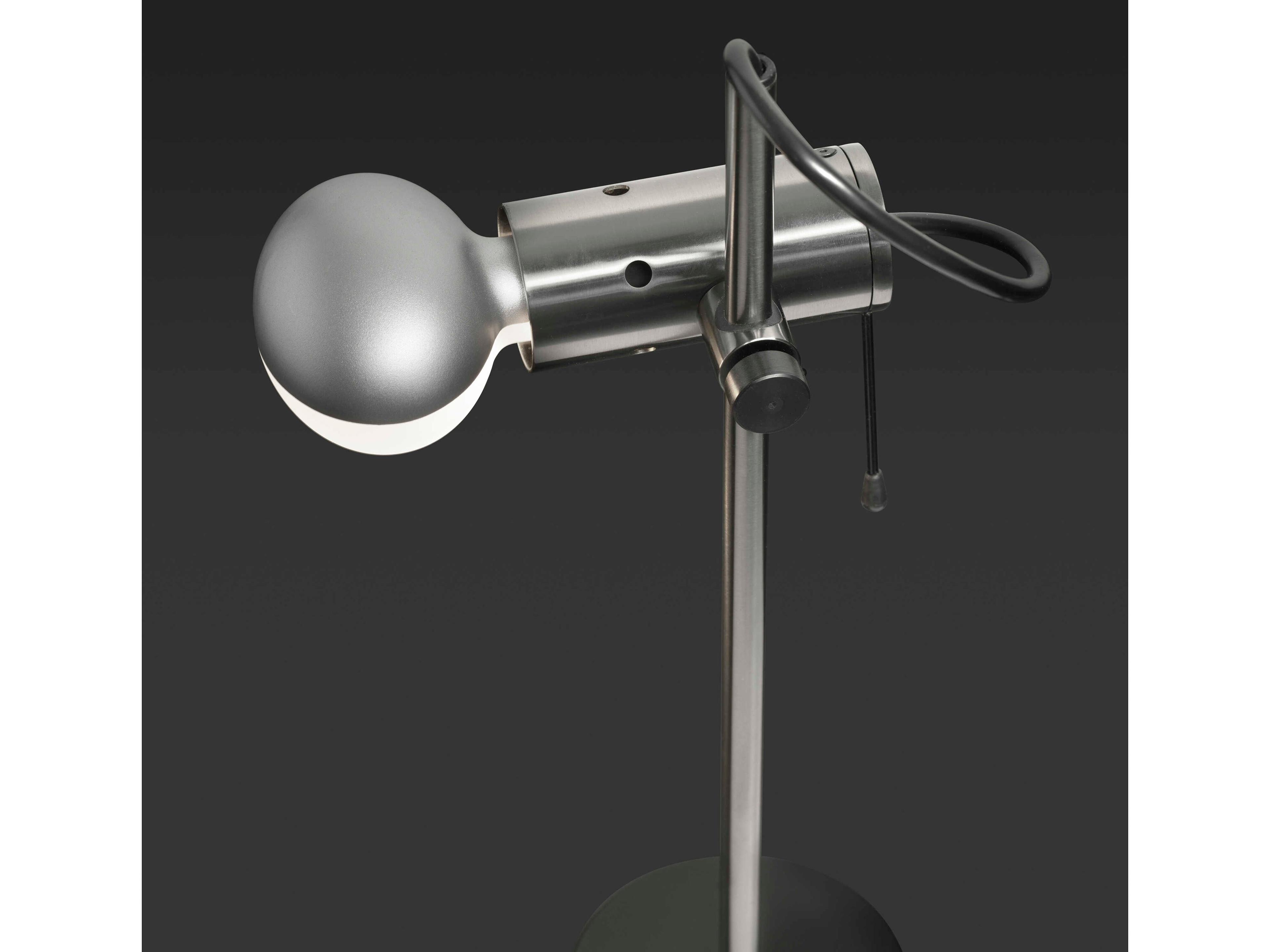 Oluce Agnoli Satin Black Nickel Desk Lamp
