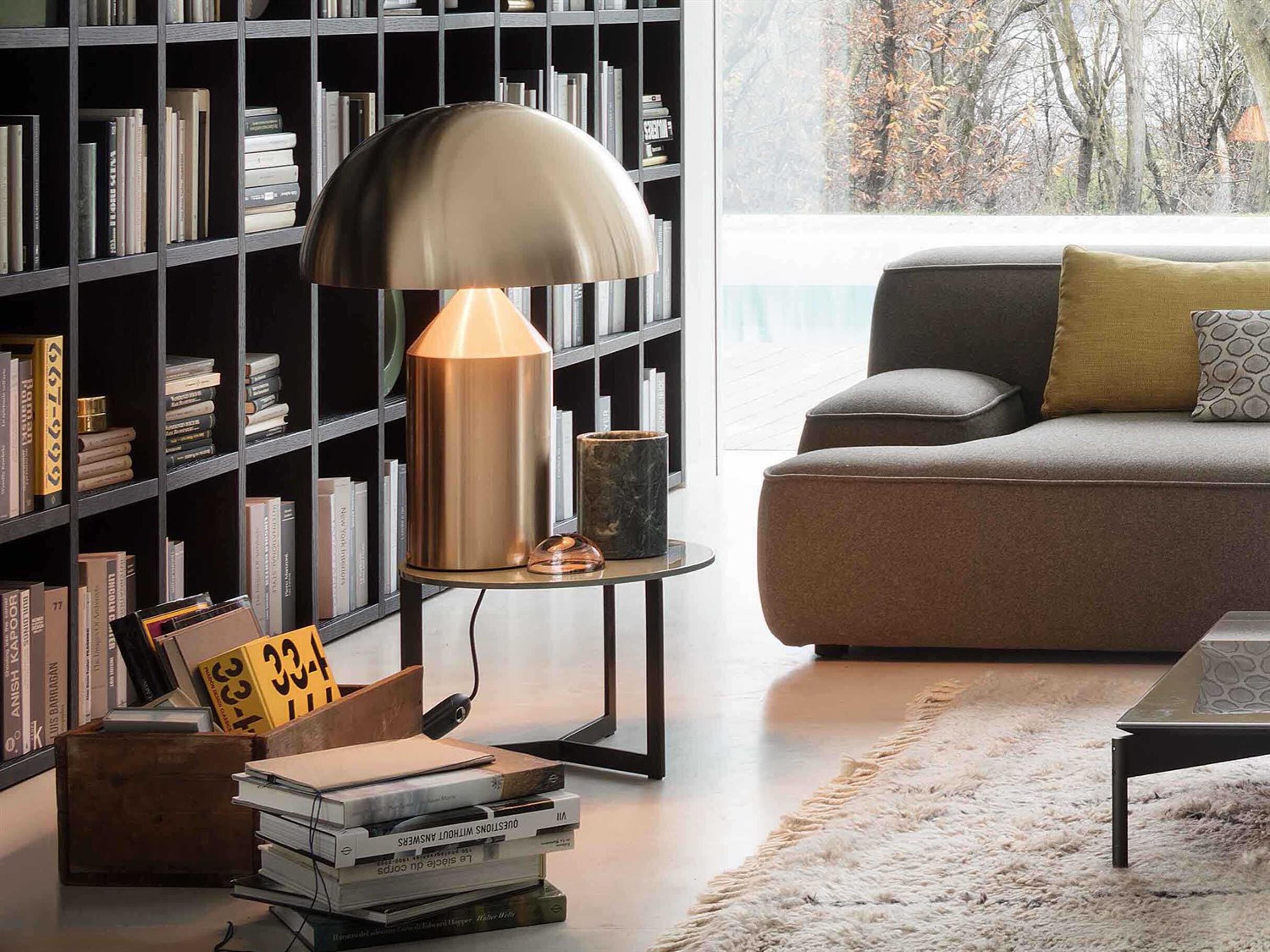 Oluce Atollo Satin Gold Table Lamp