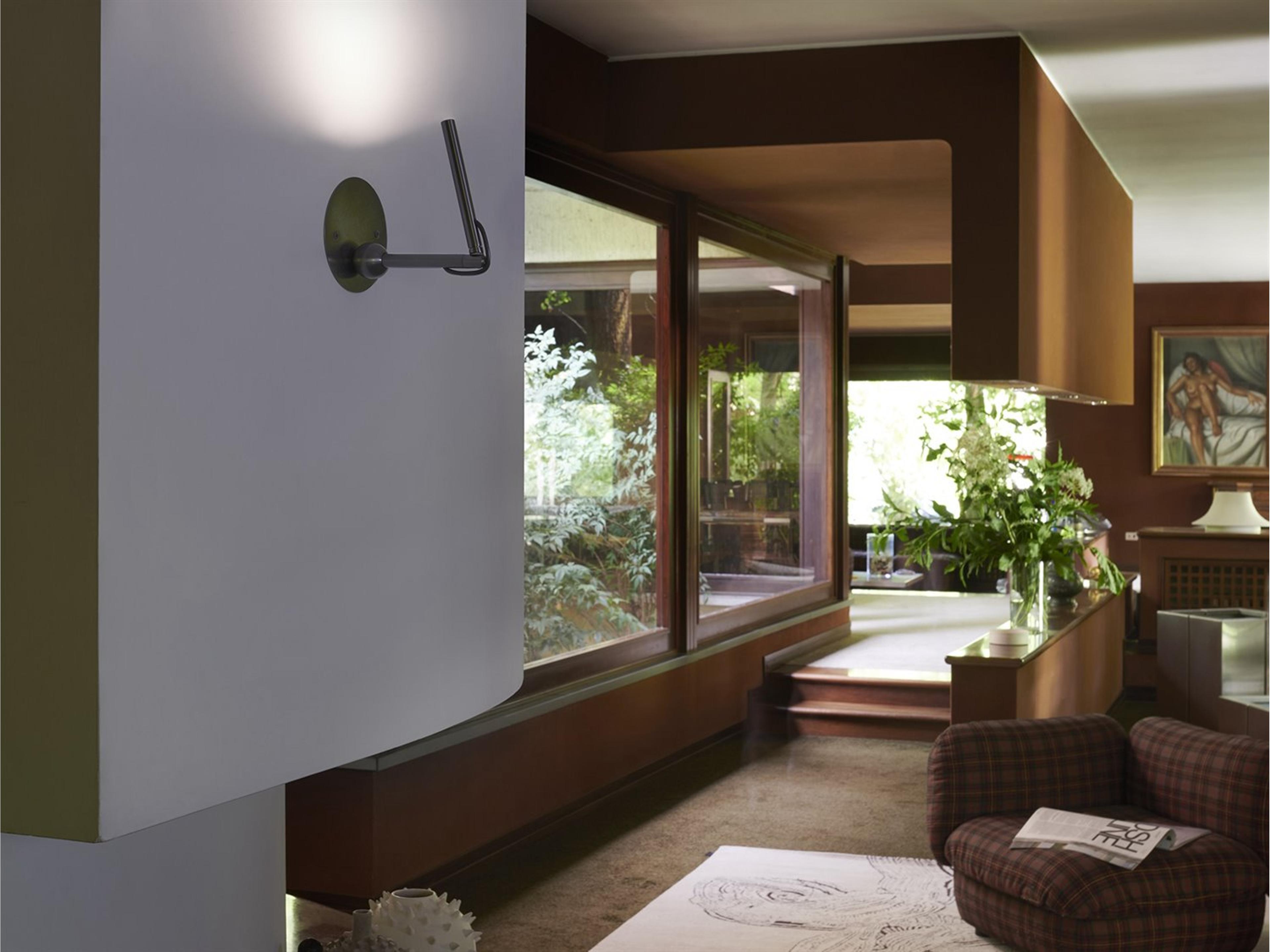 Oluce Calamaio 1-Light Satin Black Nickel Wall Sconce