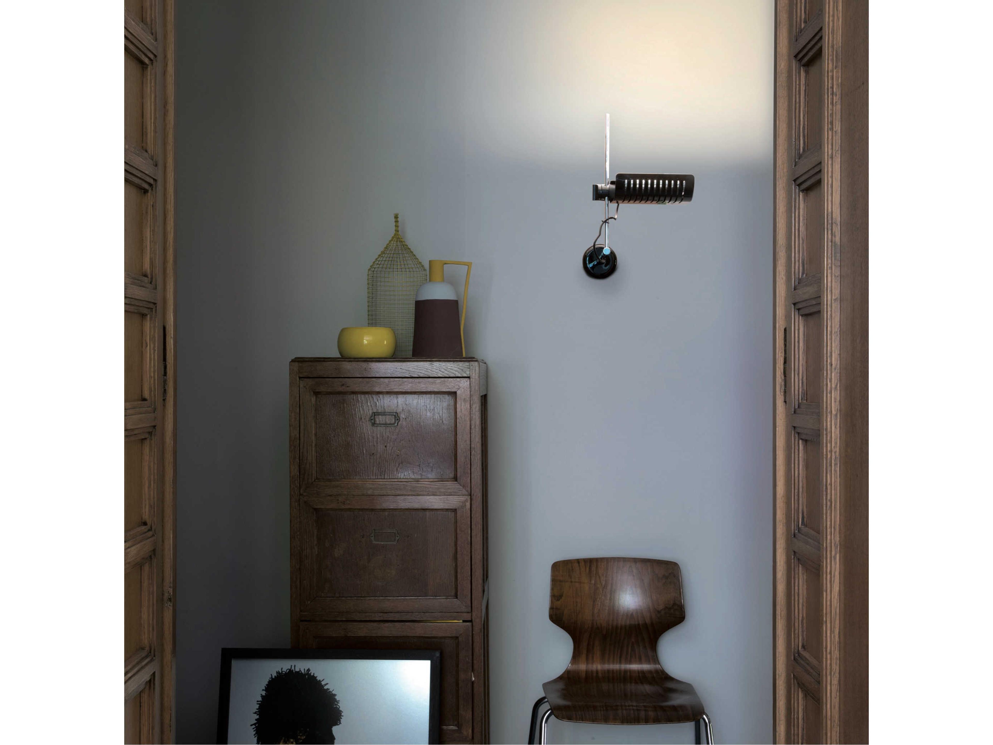 Oluce Colombo 1-Light Black LED Wall Sconce