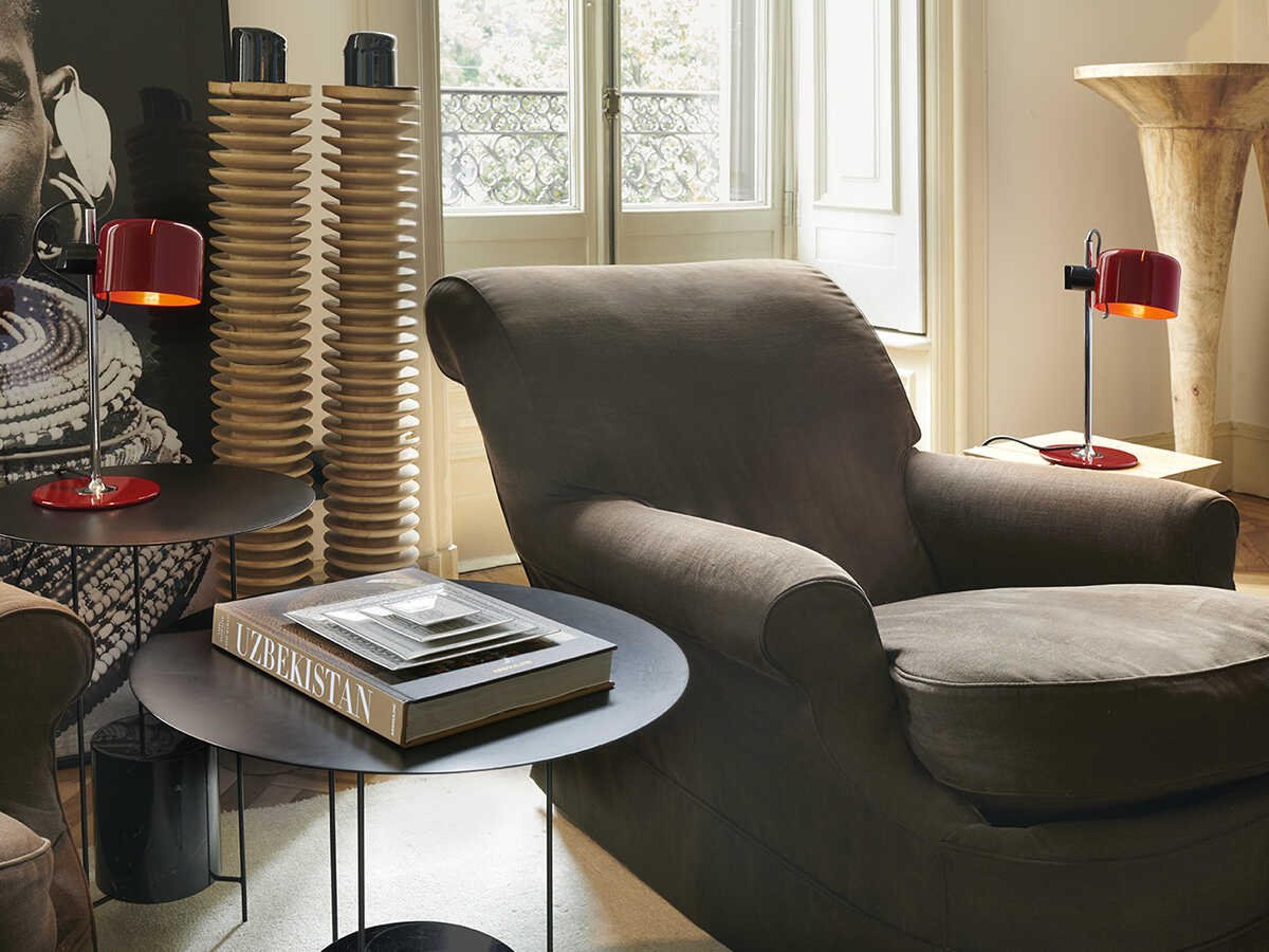 Oluce Coupe Red Table Lamp