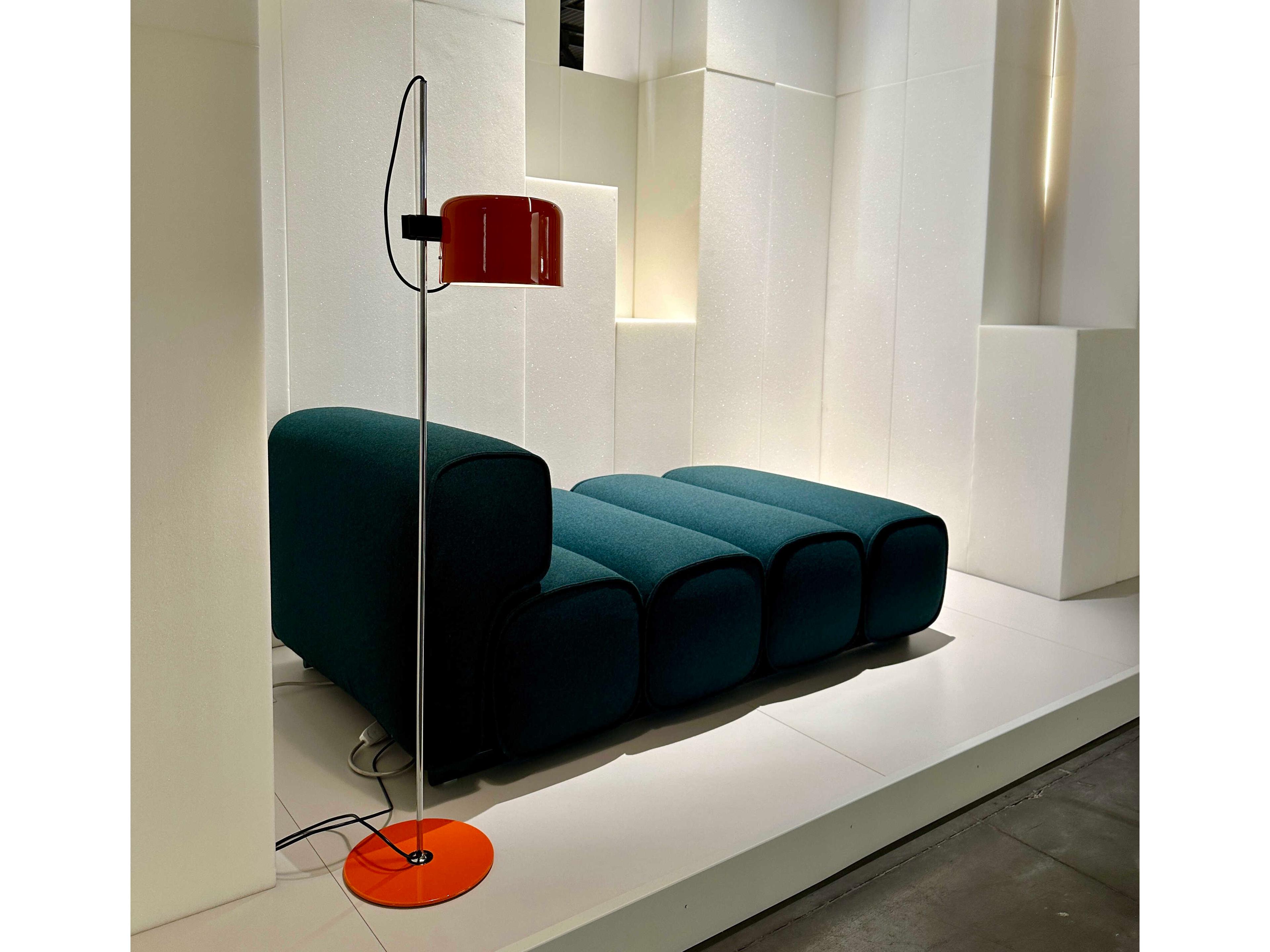 Oluce Coupe Red Floor Lamp