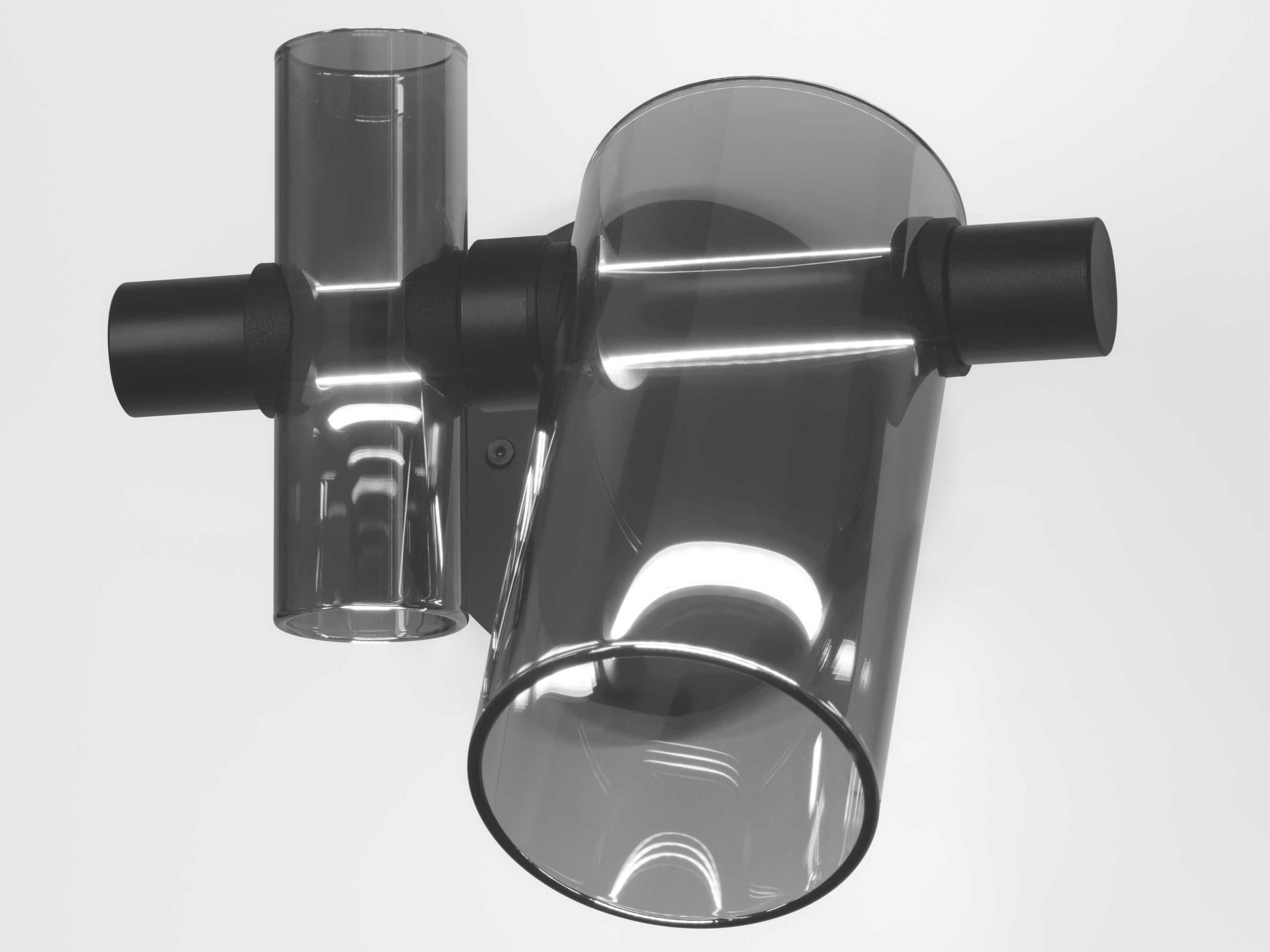 Dancing Glass 2-Light Smokey Gray Wall Sconce