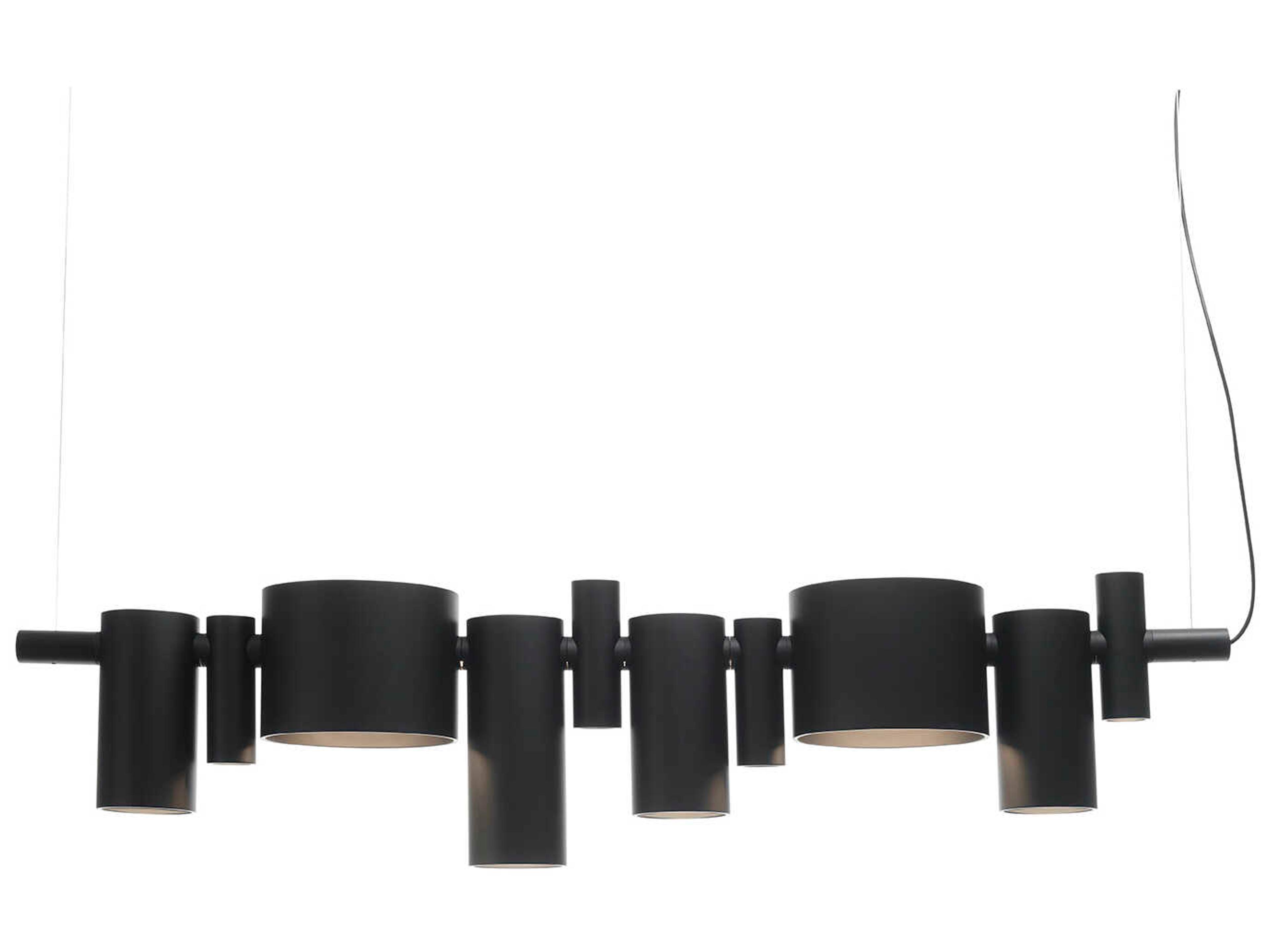 Oluce Dancing Queen 1-Light Matt Black Geometric Island Pendant