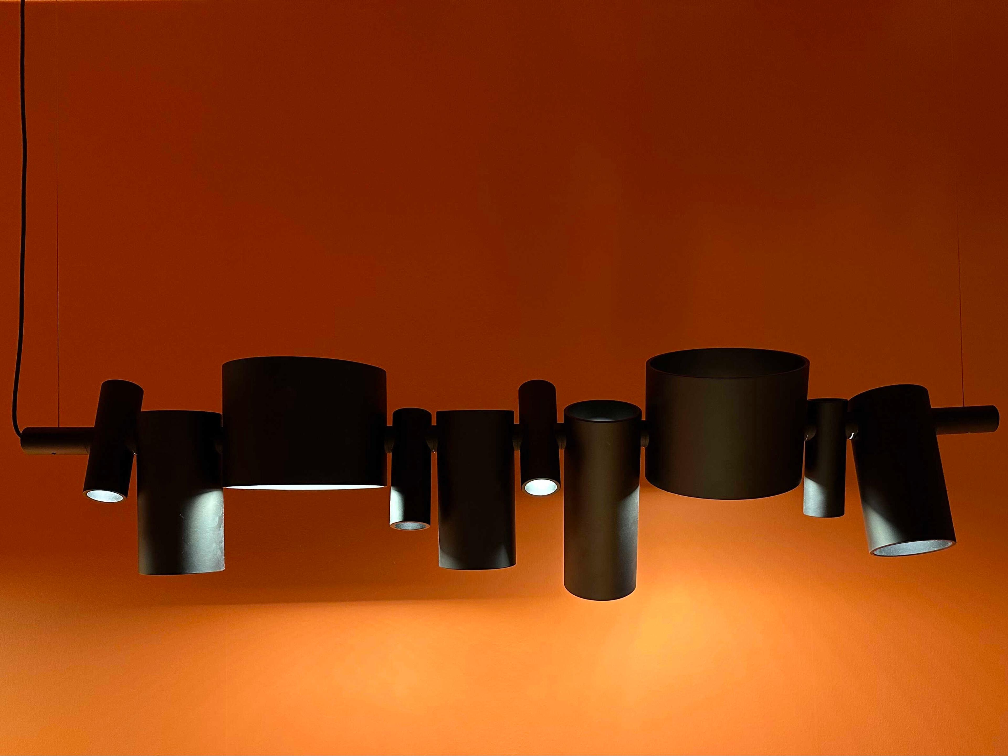 Oluce Dancing Queen 1-Light Matt Black Geometric Island Pendant