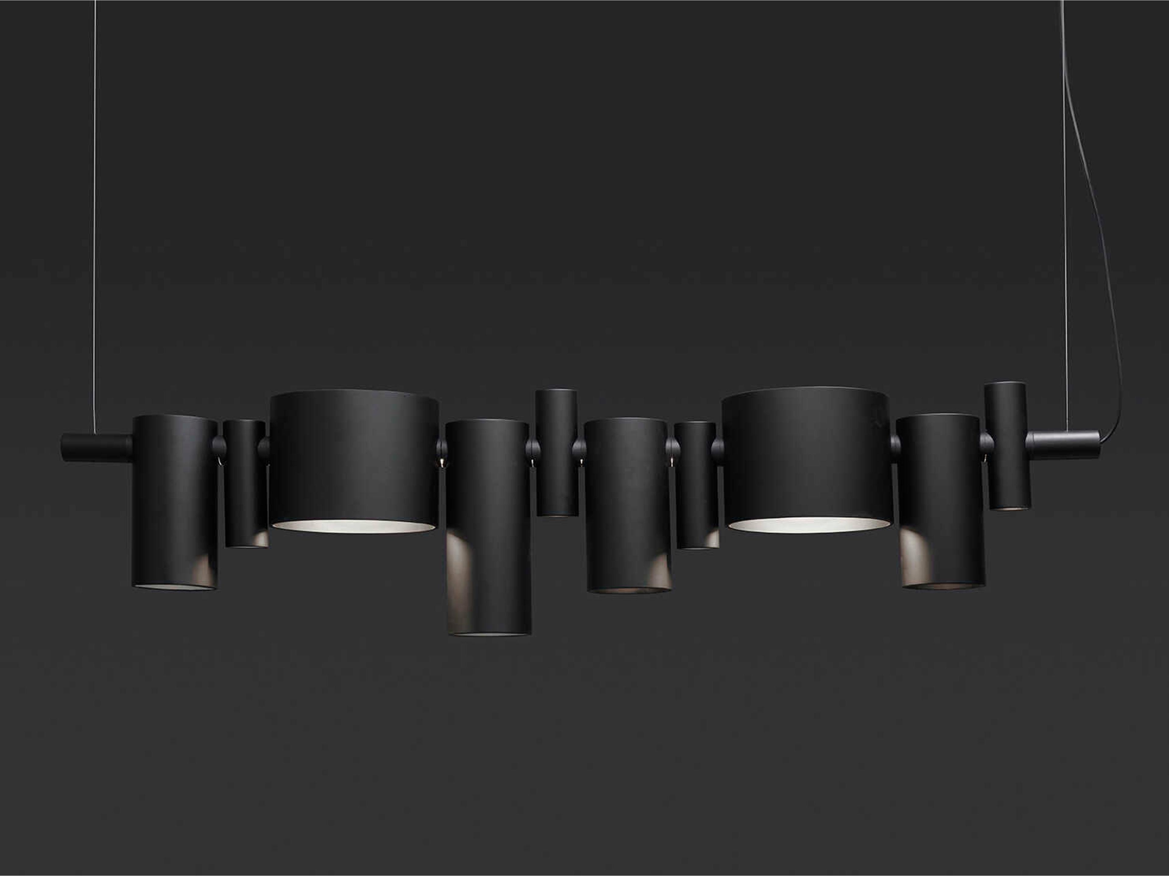 Oluce Dancing Queen 1-Light Matt Black Geometric Island Pendant