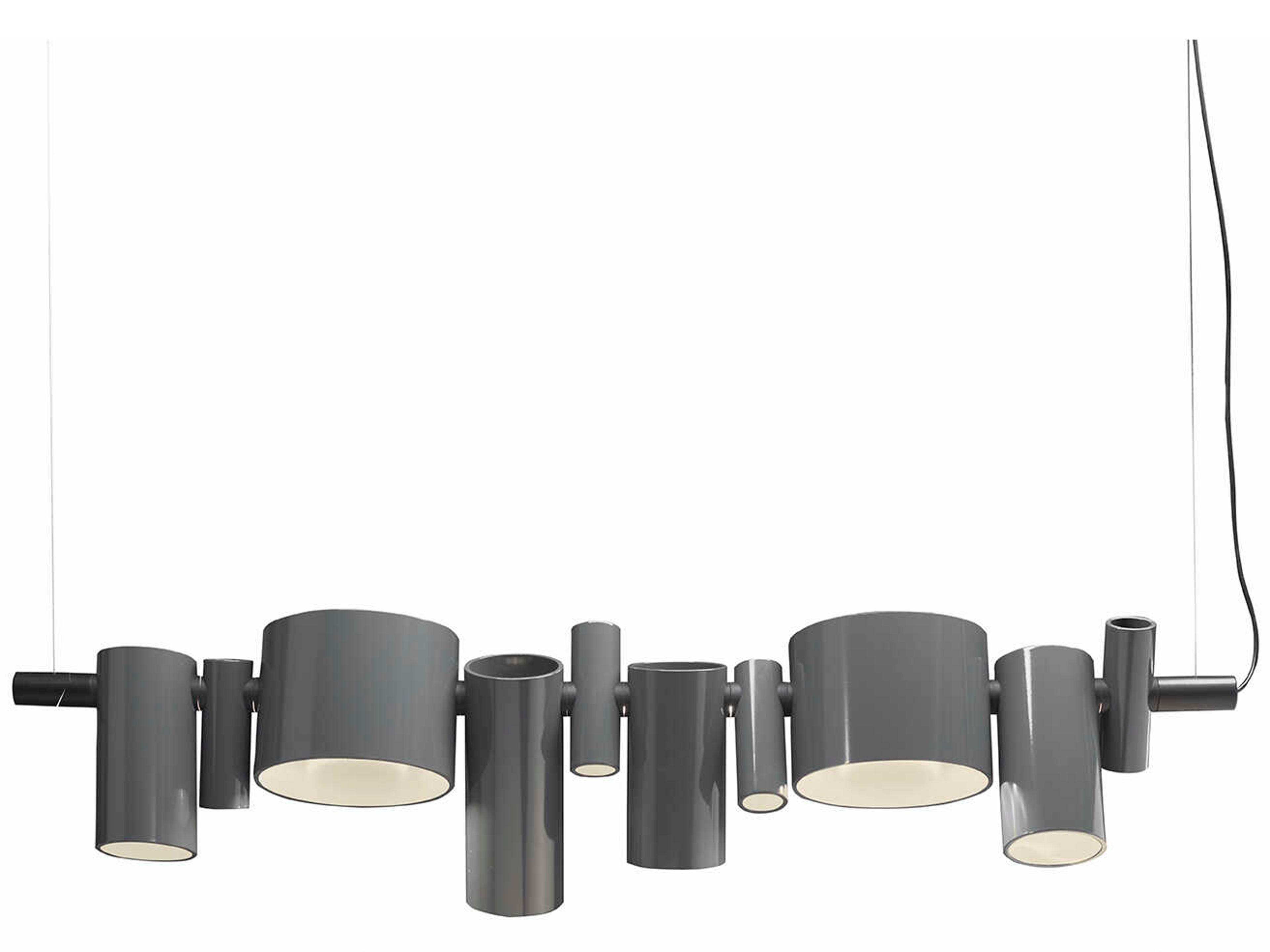 Dancing Queen 1-Light Lacquered Grey Geometric Island Pendant