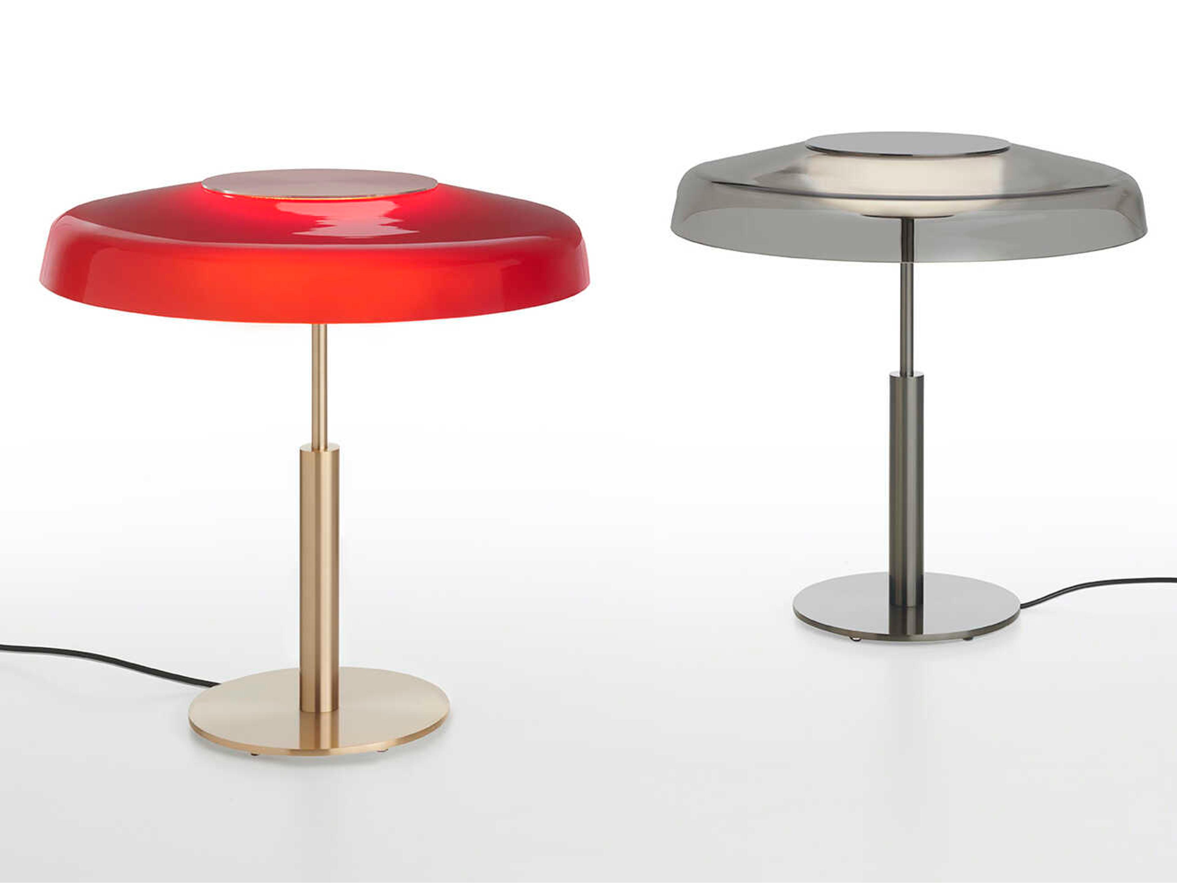 Oluce Dora Smoked Grey Table Lamp