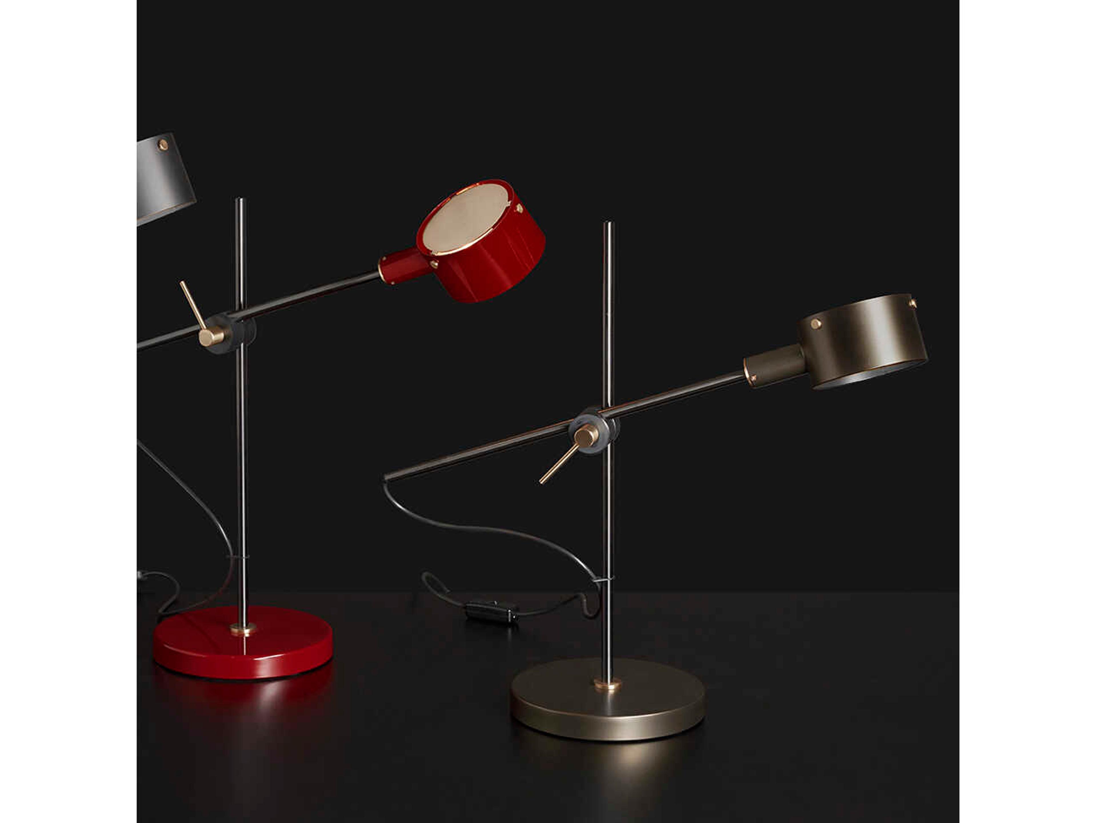 Oluce G.O. Anodic Bronze LED Desk Lamp