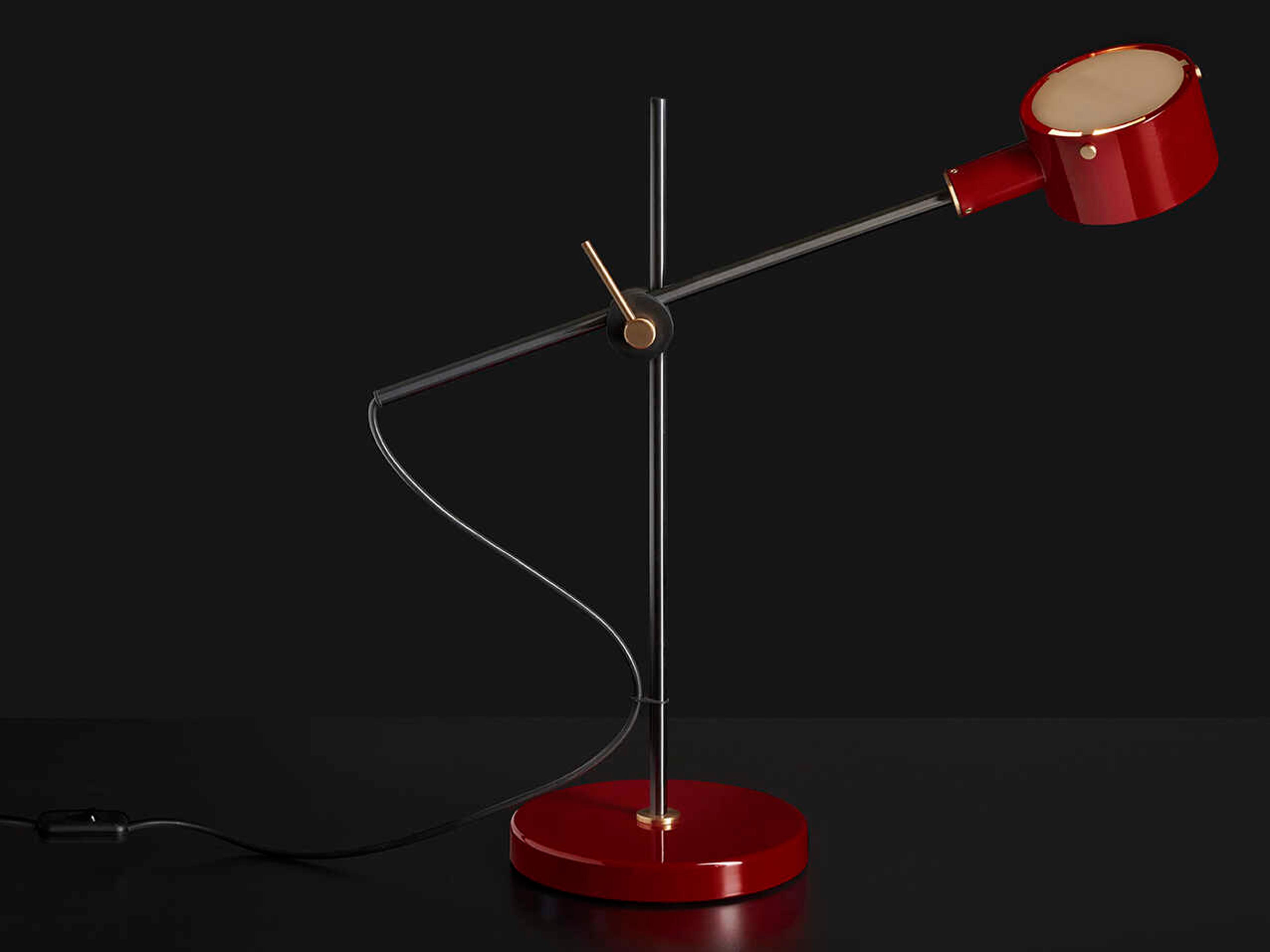 Oluce G.O. Scarlet Red LED Desk Lamp