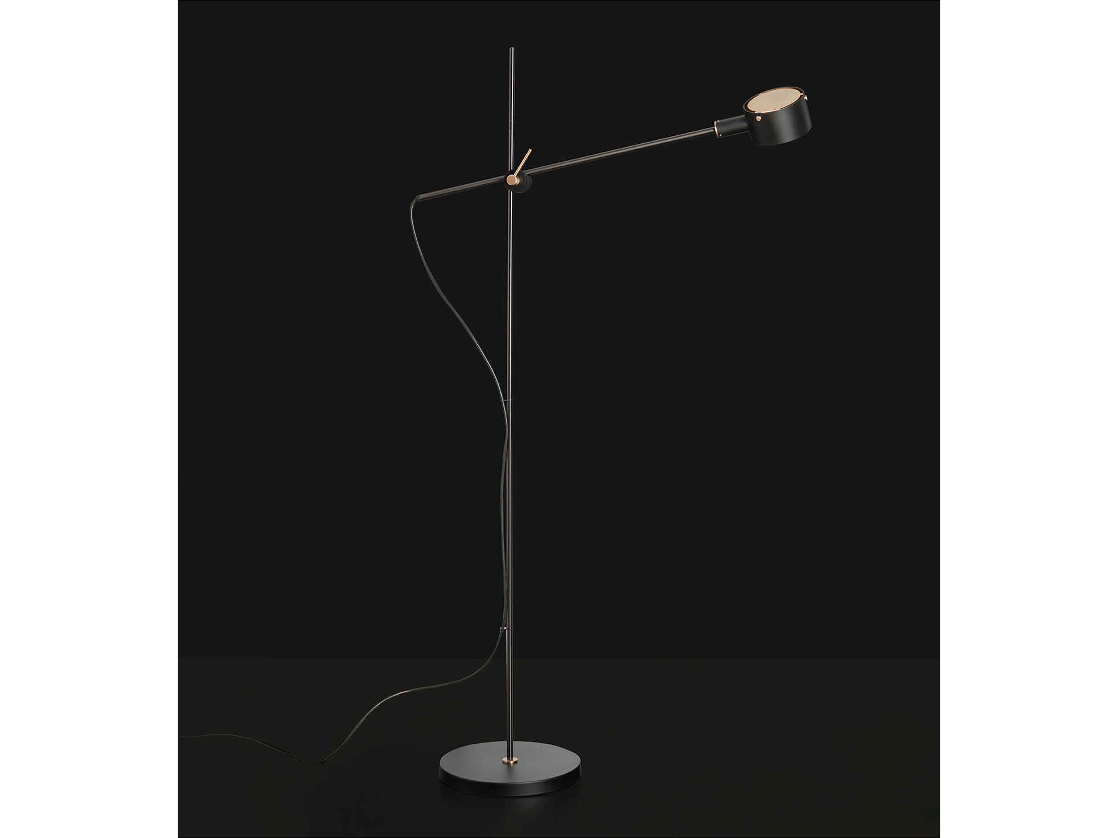 Oluce G.O. Matt Black LED Floor Lamp