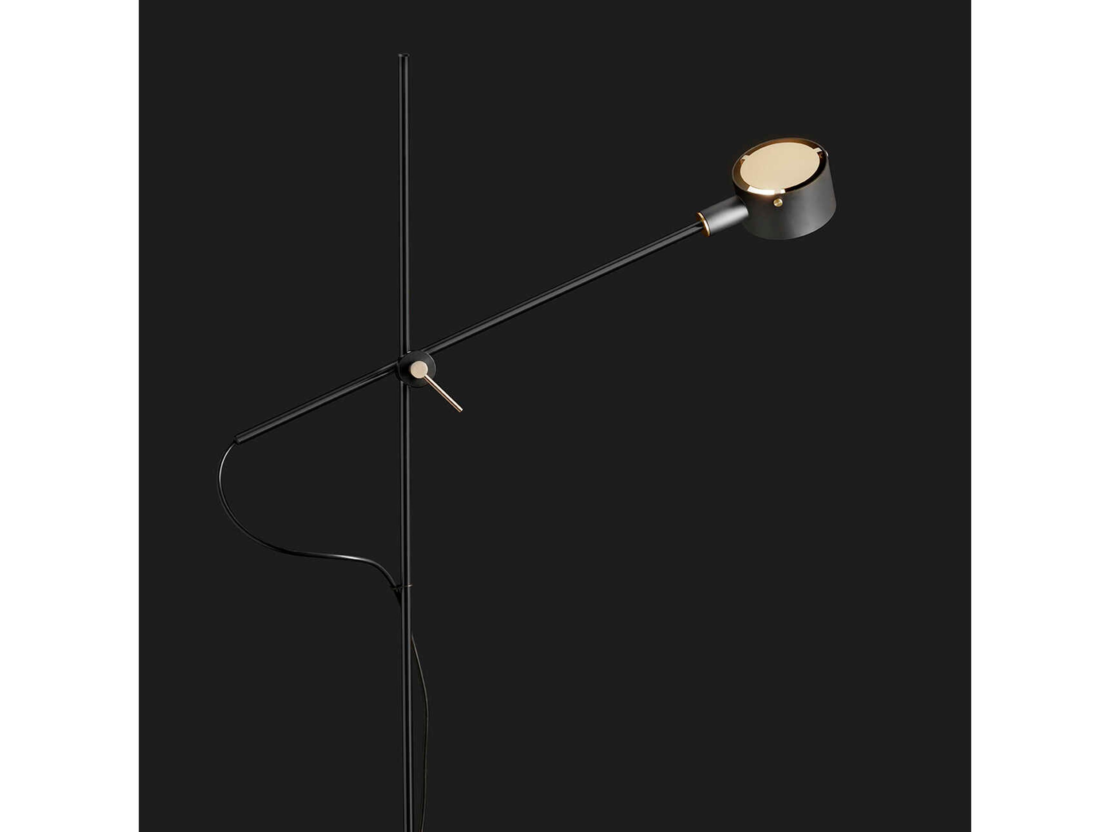 Oluce G.O. Matt Black LED Floor Lamp