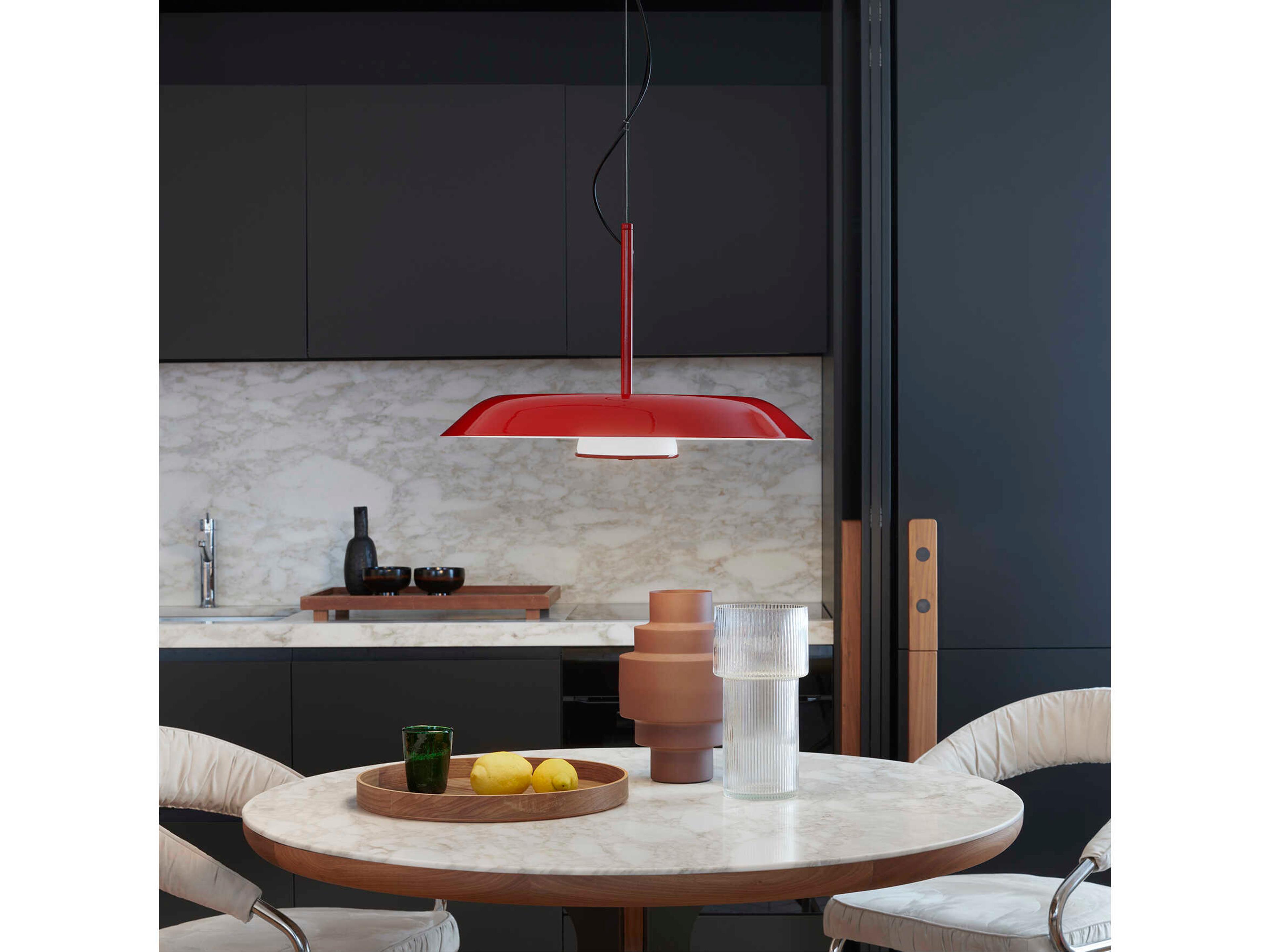 Oluce Iride 1-Light Scarlet Red Pendant