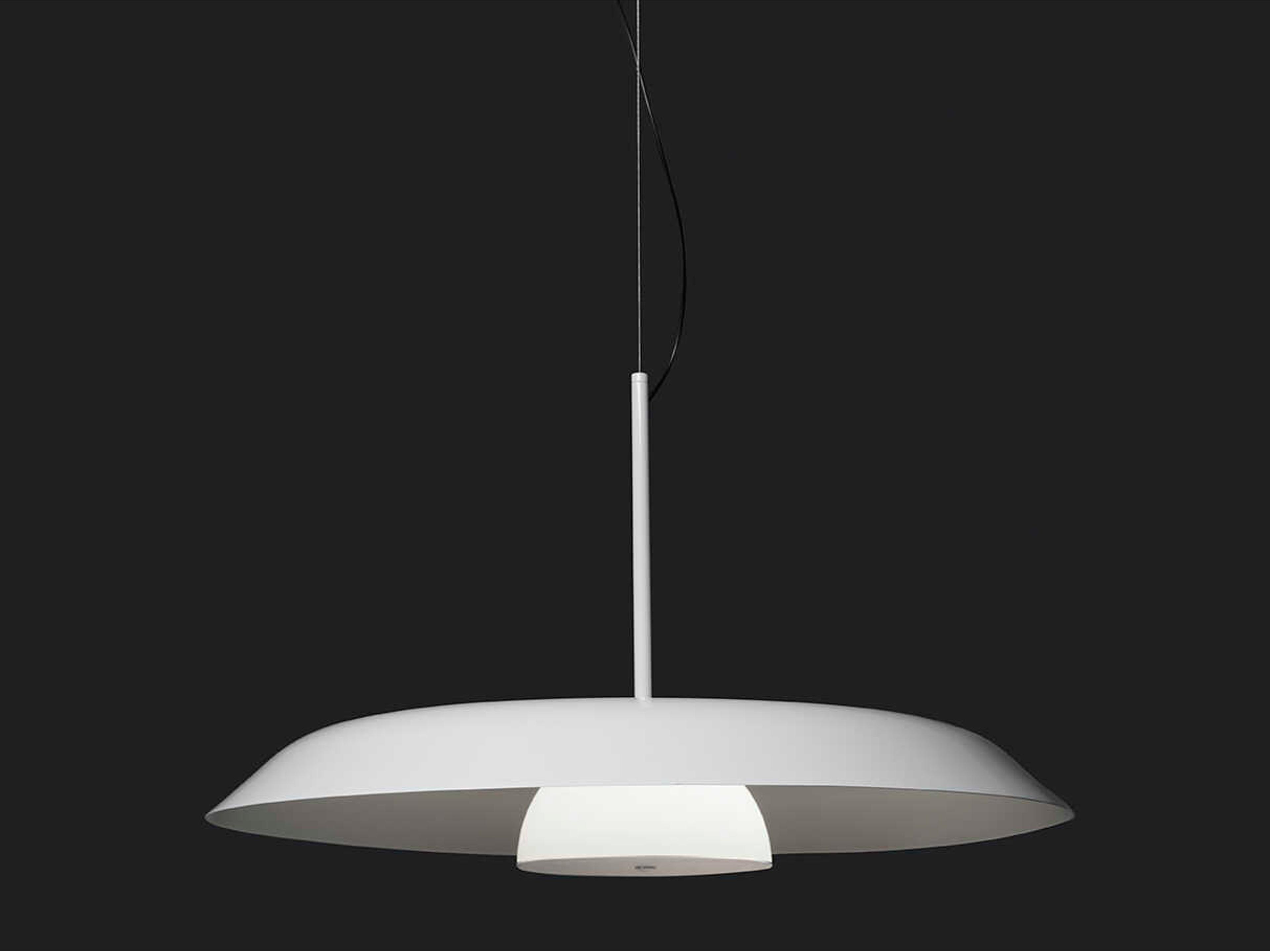 Oluce Iride 1-Light Lacquered White Pendant