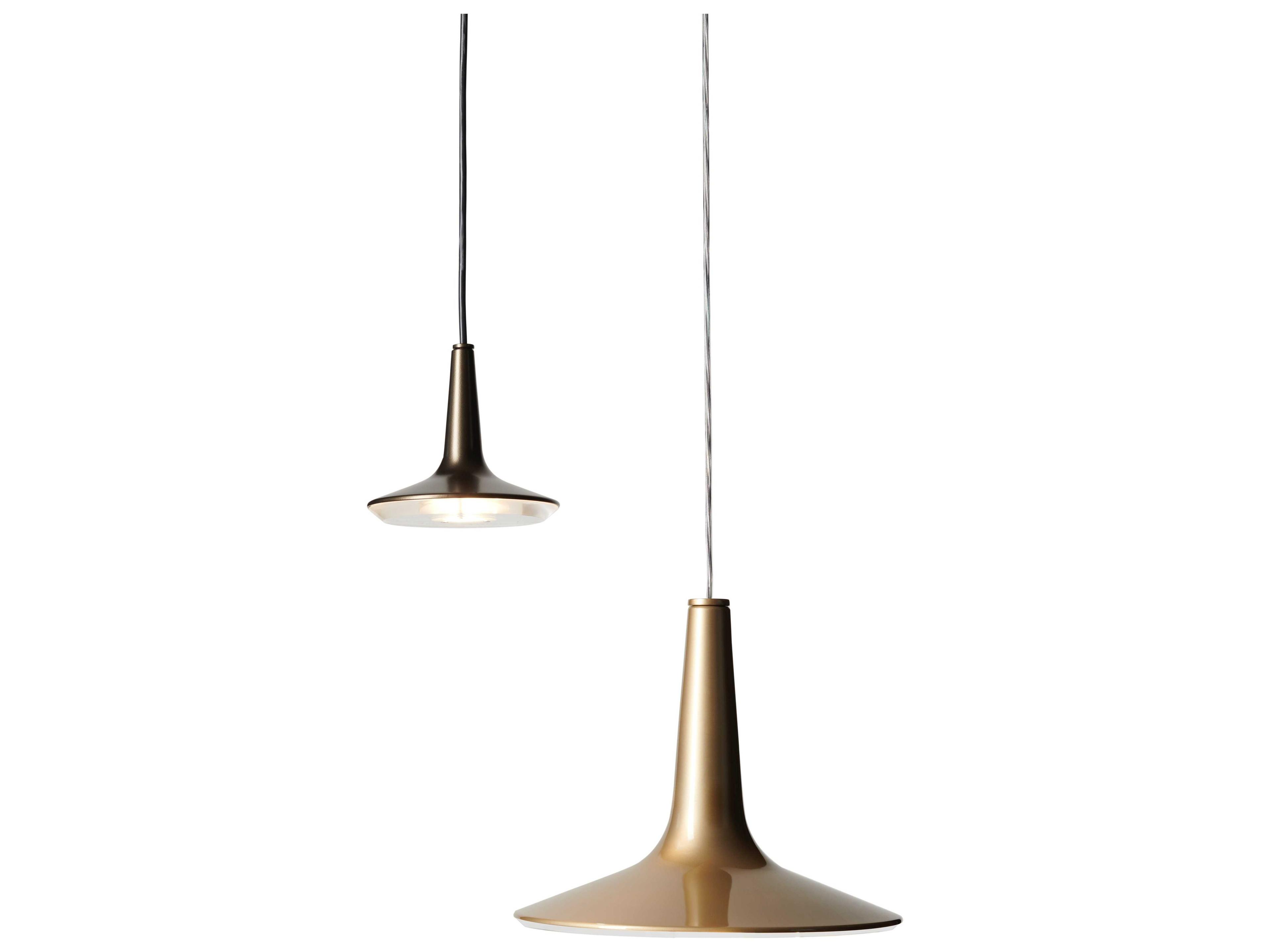 Oluce Kin 1-Light Anodic Bronze LED Round Mini Pendant