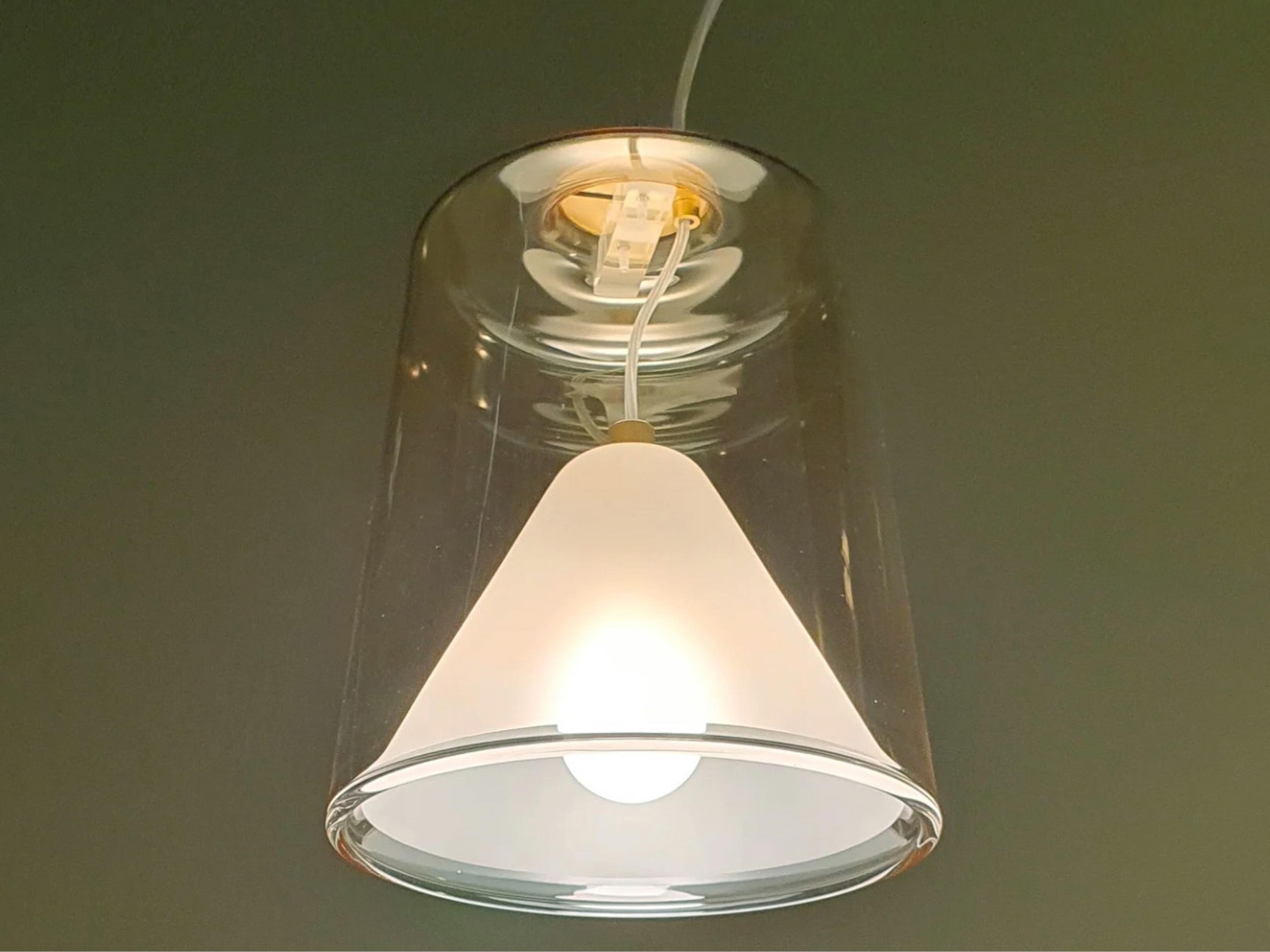 Oluce Lanterna 1-Light Amber Gold Mini Pendant