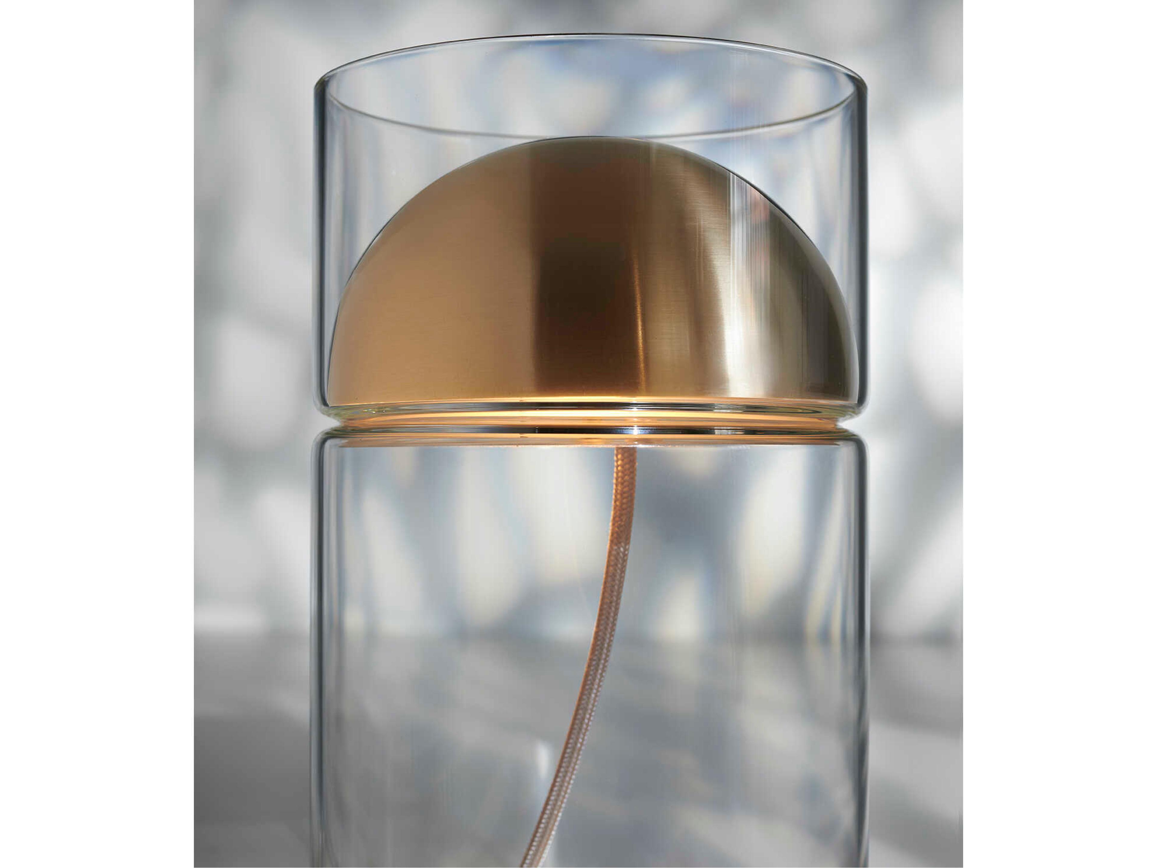 Oluce Medusa Satin Gold Table Lamp
