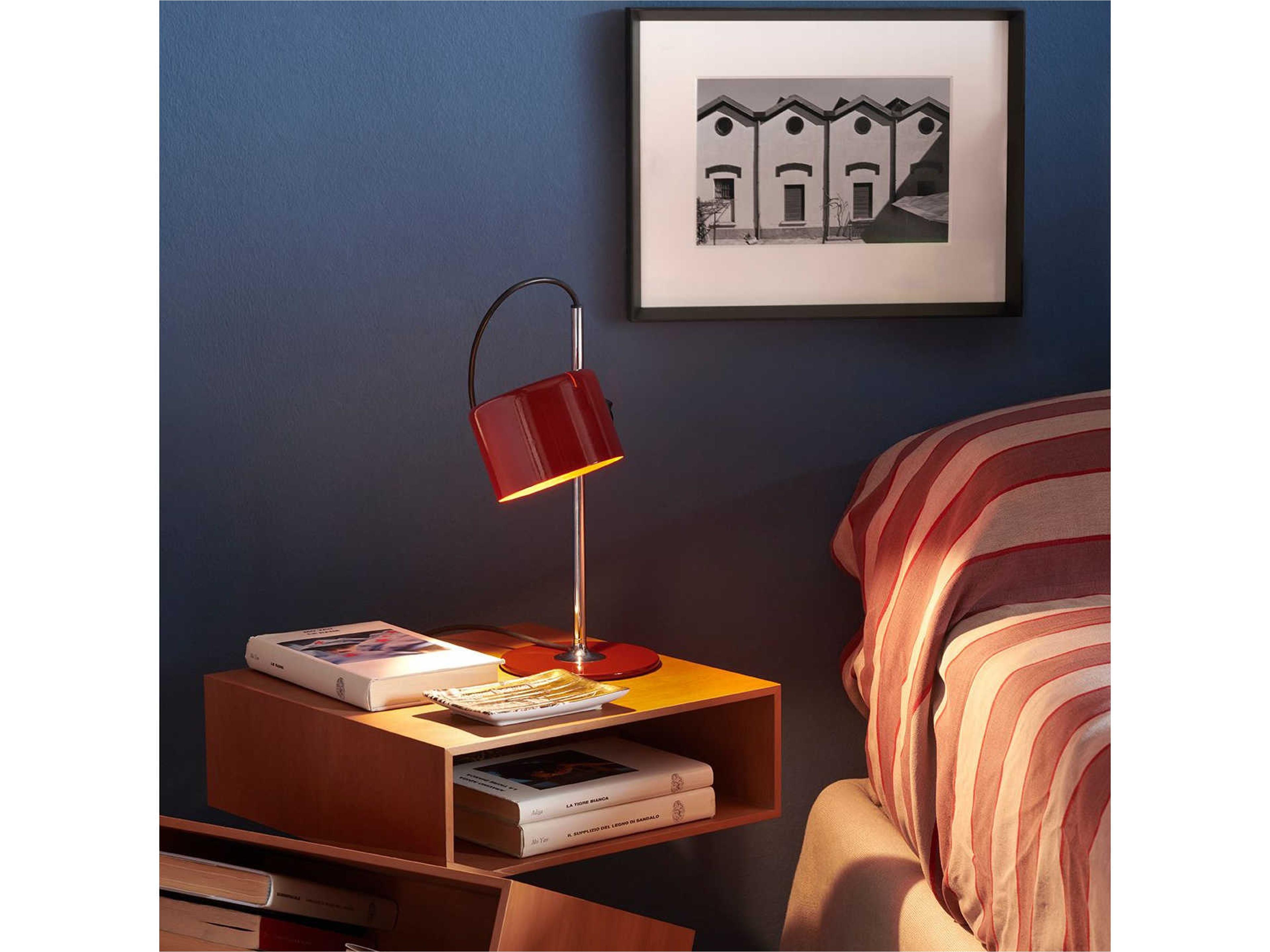 Oluce Coupe Scarlet Red LED Desk Lamp