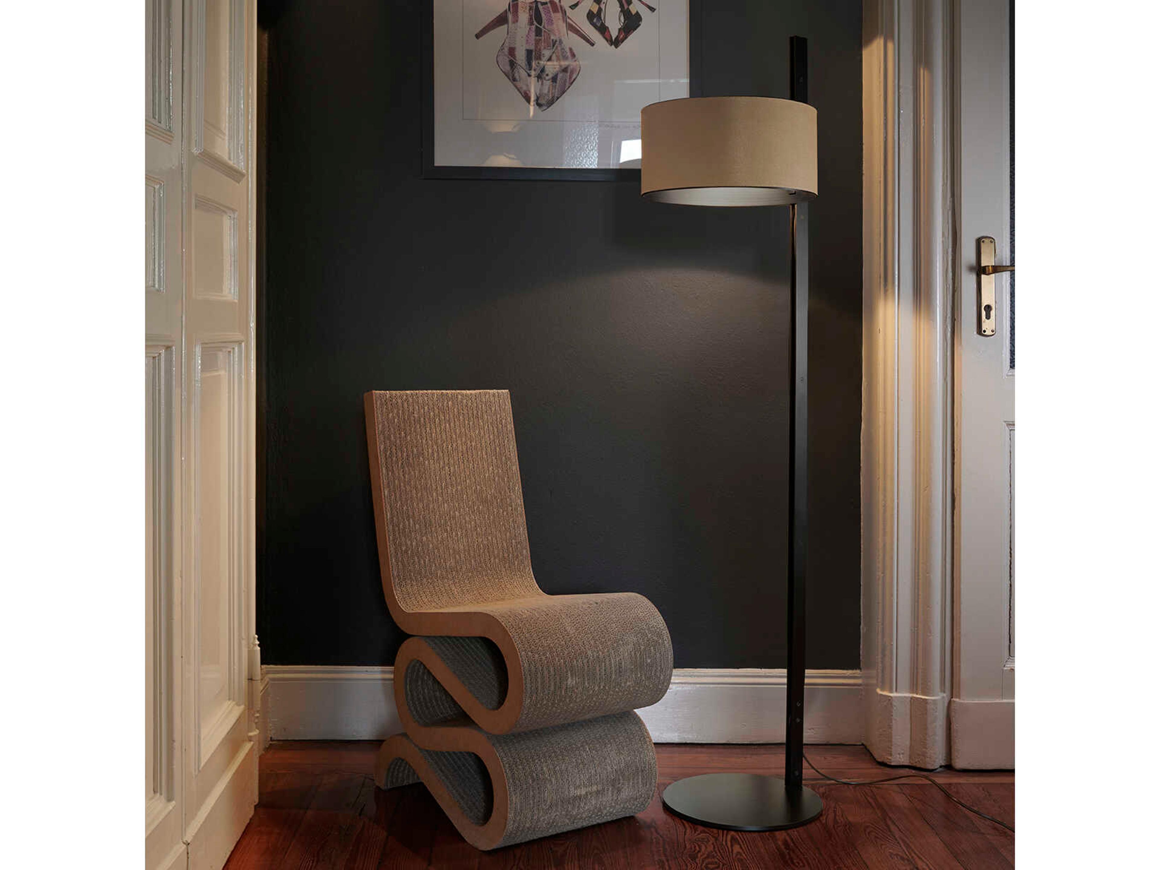 Oluce Parallel Sand Brown Floor Lamp