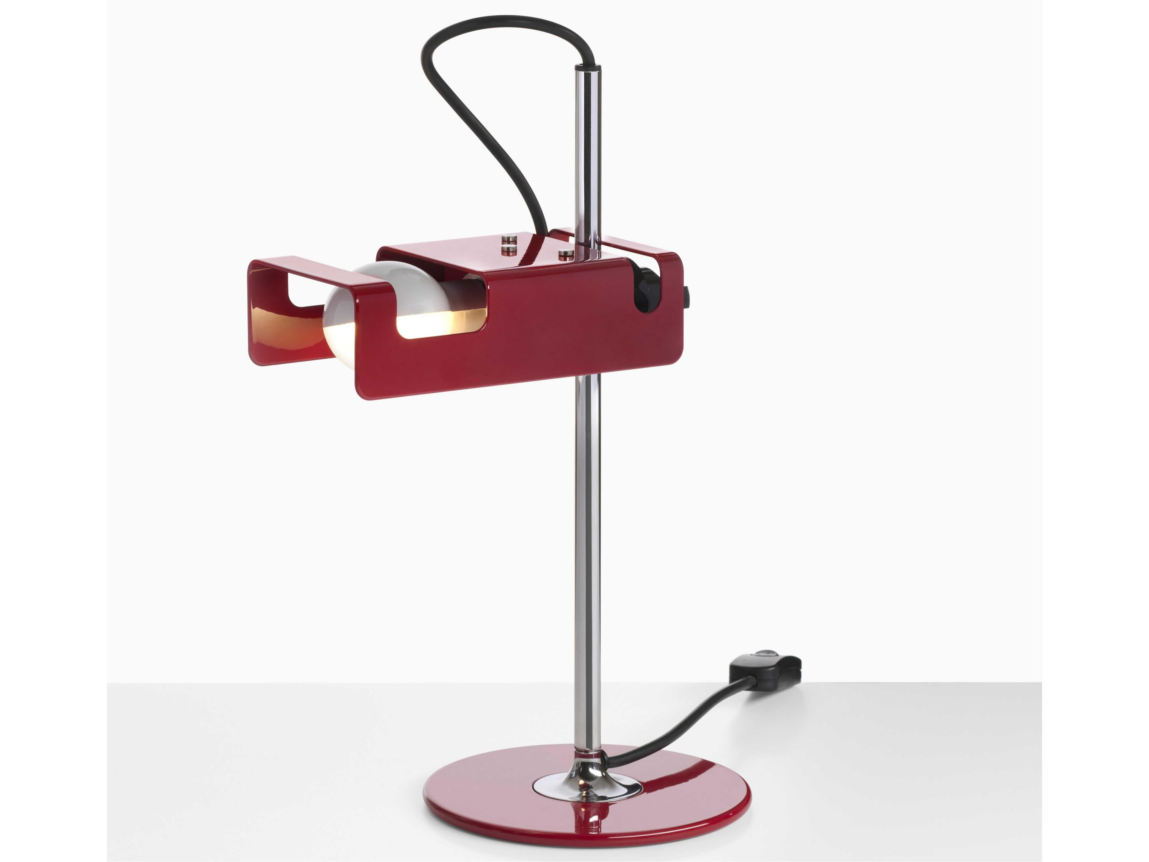Spider Lacquered Scarlet Red Desk Lamp