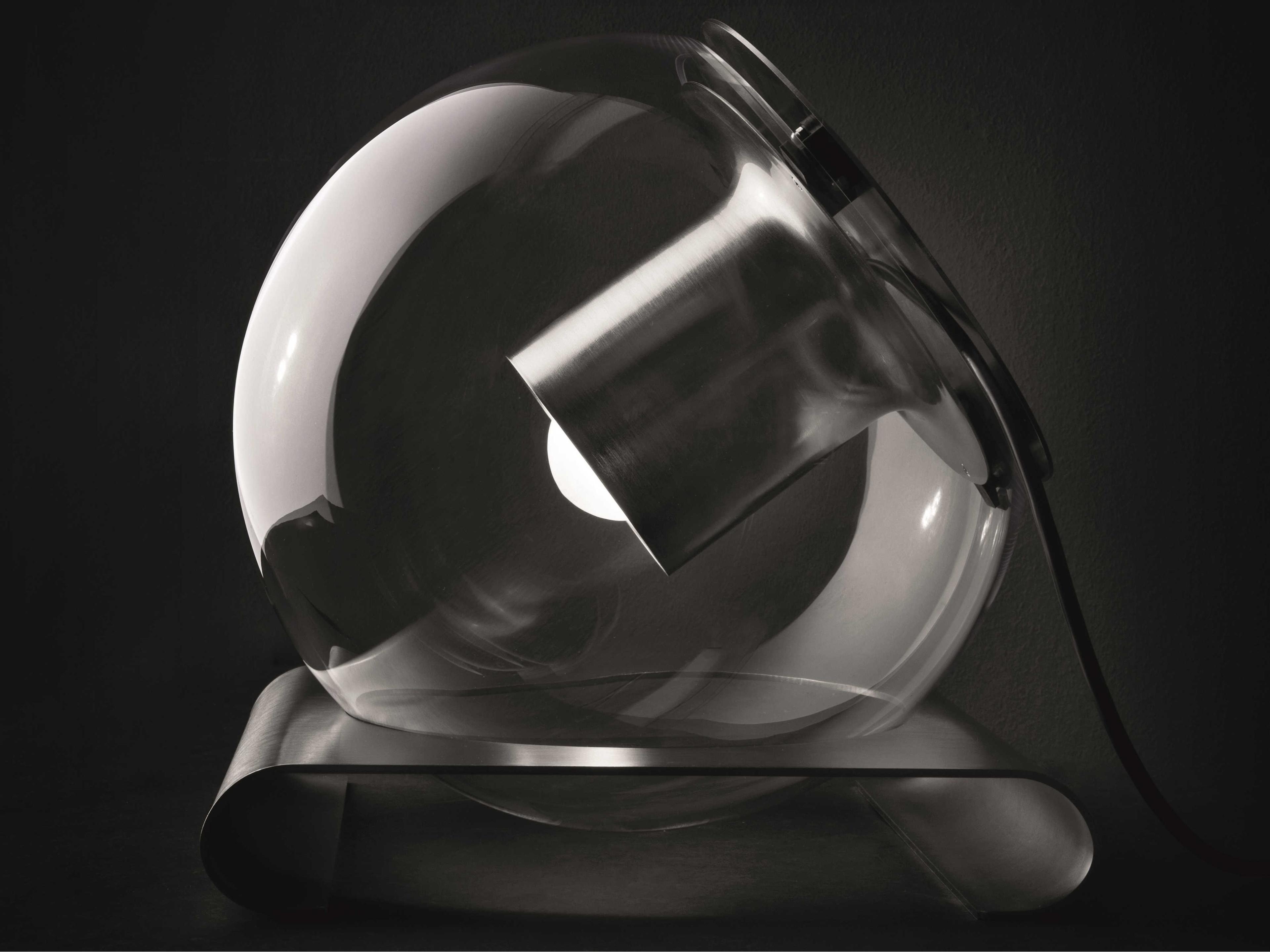 The Globe Plated Nickel Glass Table Lamp