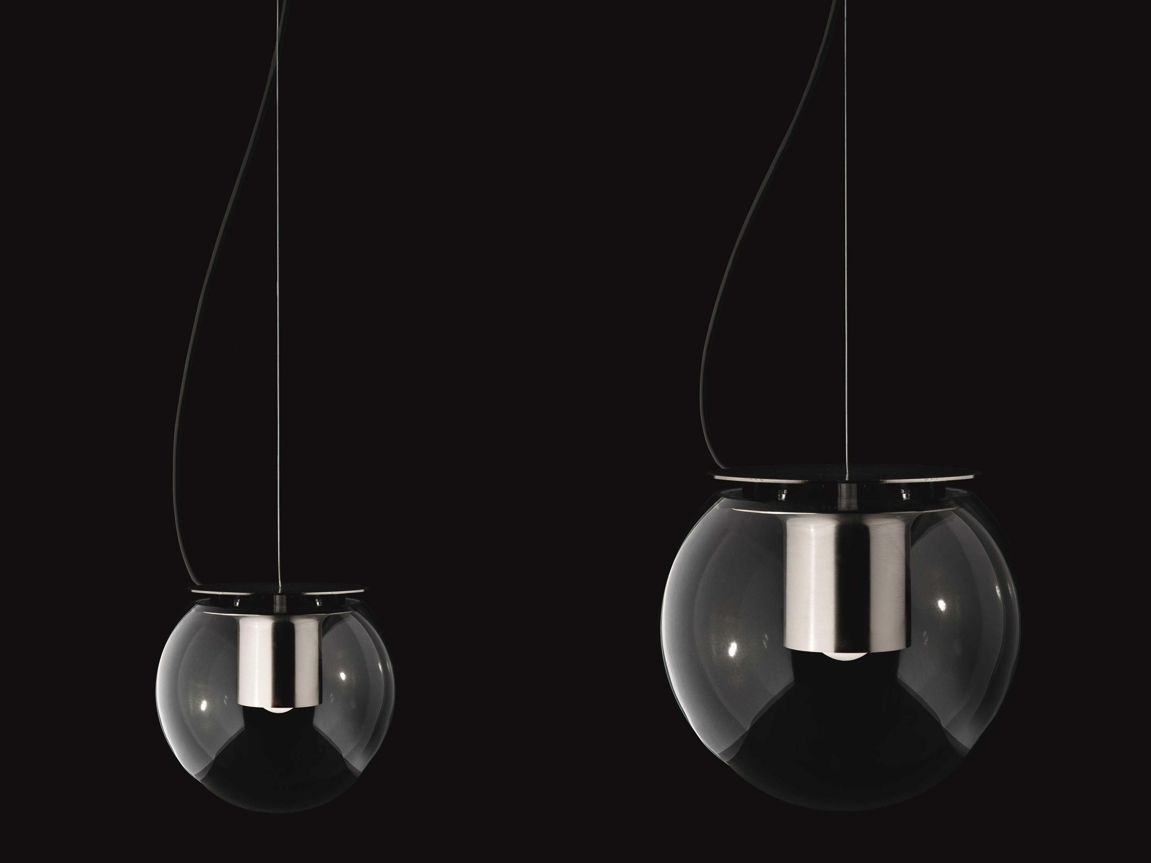 Oluce The Globe 1-Light Satin Nickel Glass Round Mini Pendant