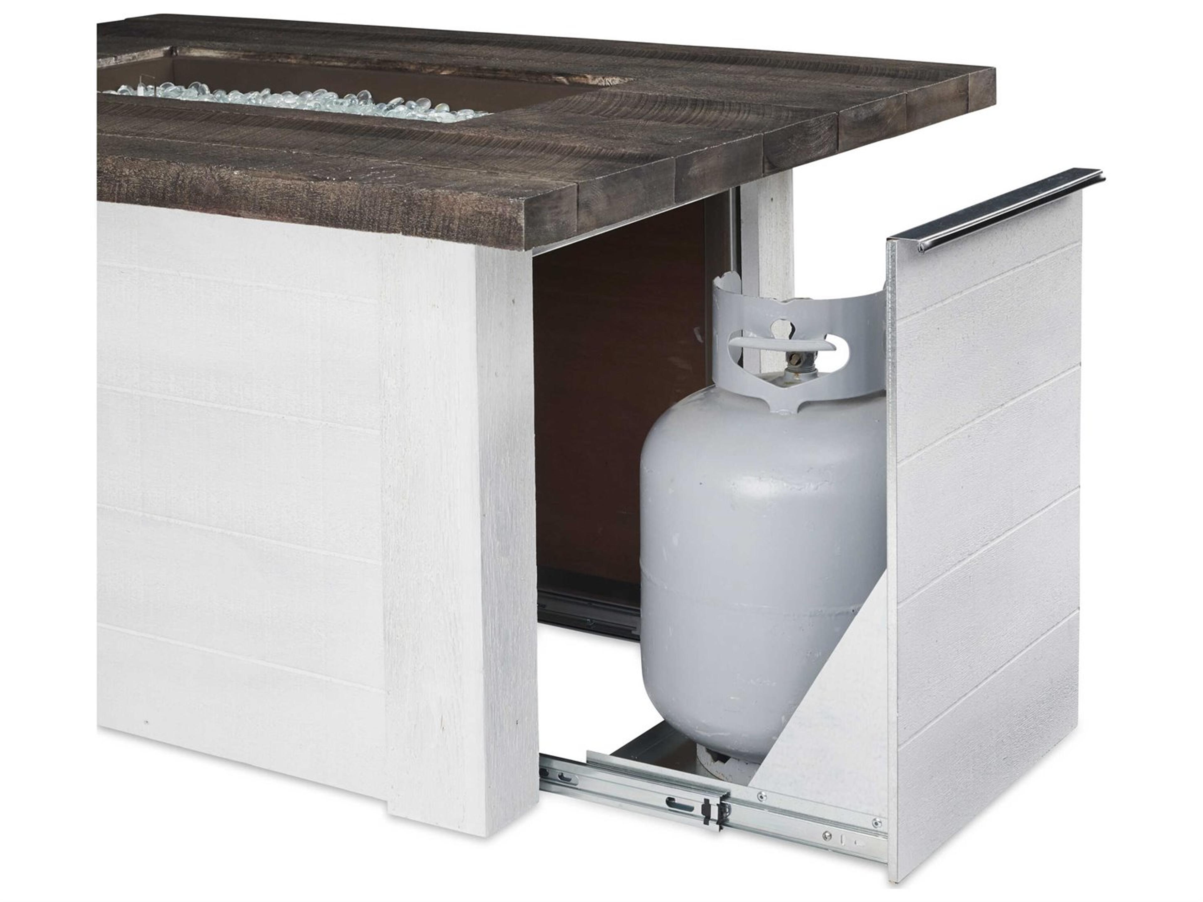 Outdoor Greatroom Alcott Timber Supercast Rectangular Gas Fire Pit Table