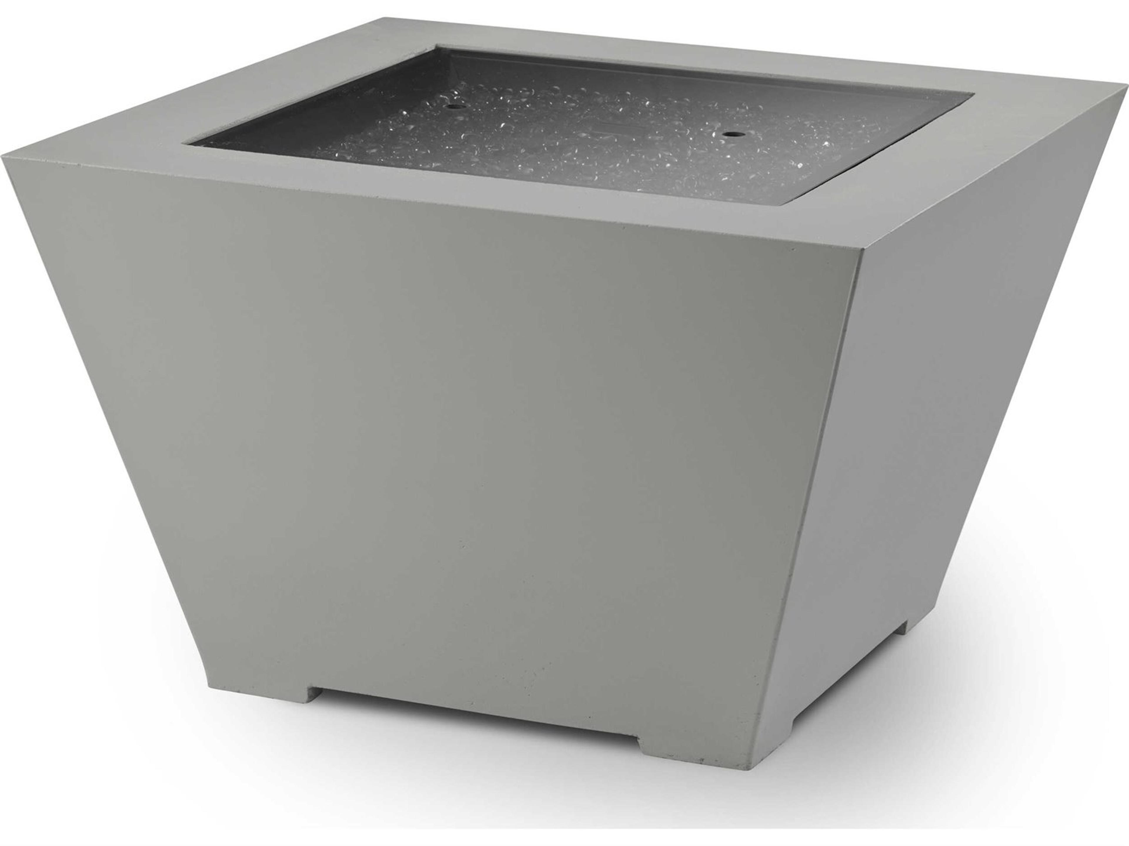 Cove Natural Grey Supercast Concrete Square Gas Fire Pit Bowl