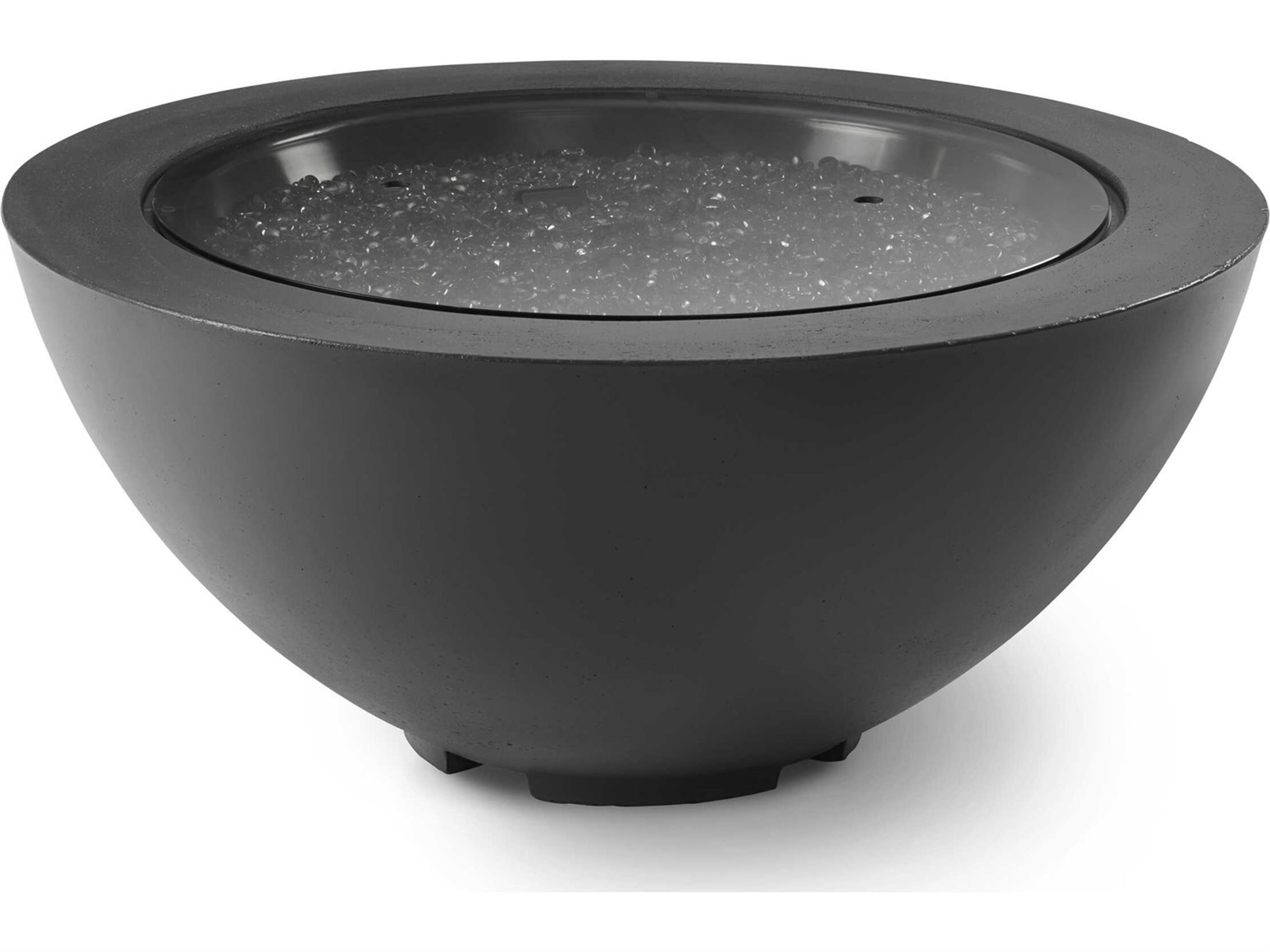 Cove Concrete Midnight Mist Round Gas Fire Pit Bowl