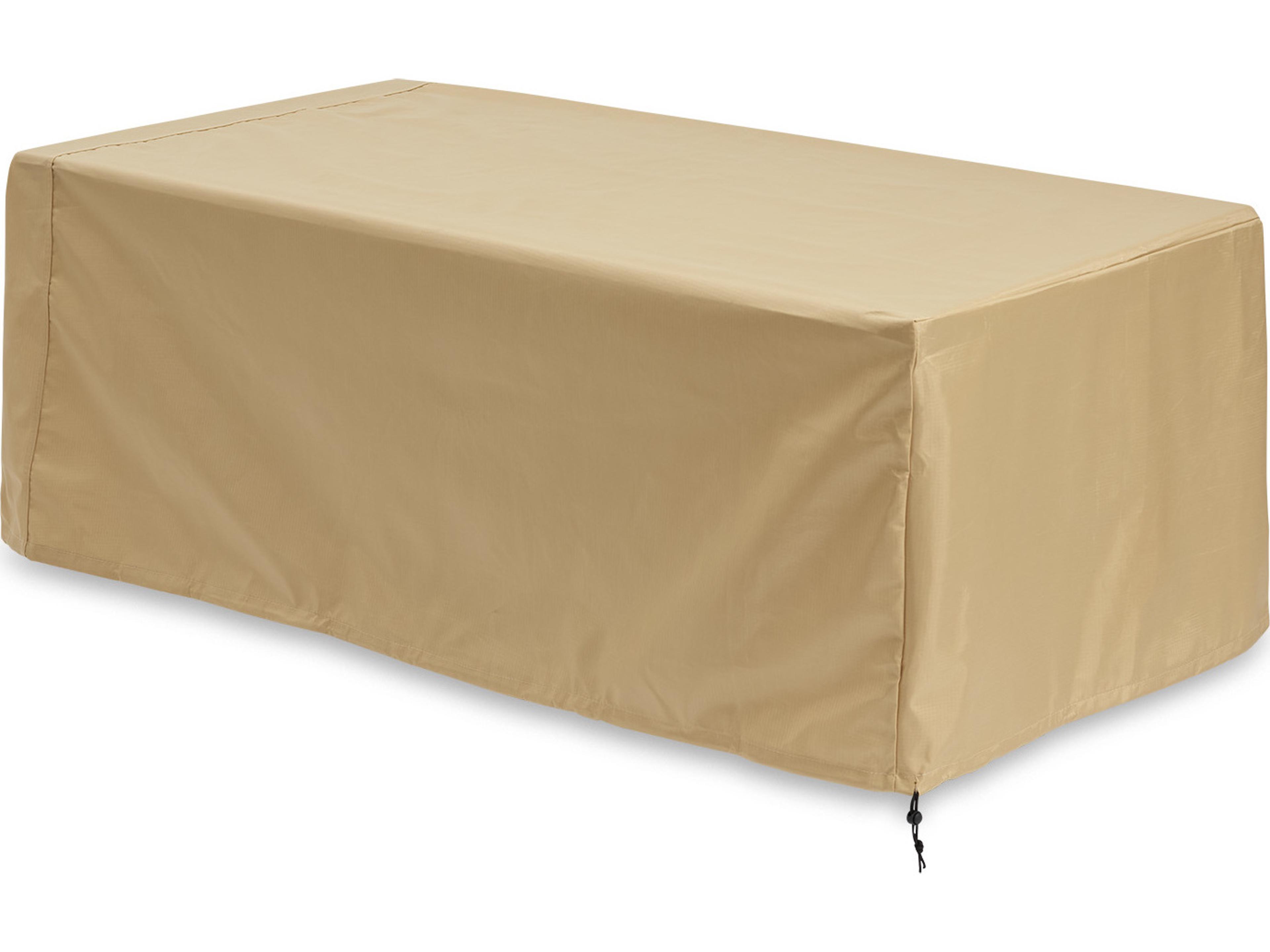 Linear Tan Protective Cover for Stainless Steel Key Largo Fire Pit Table
