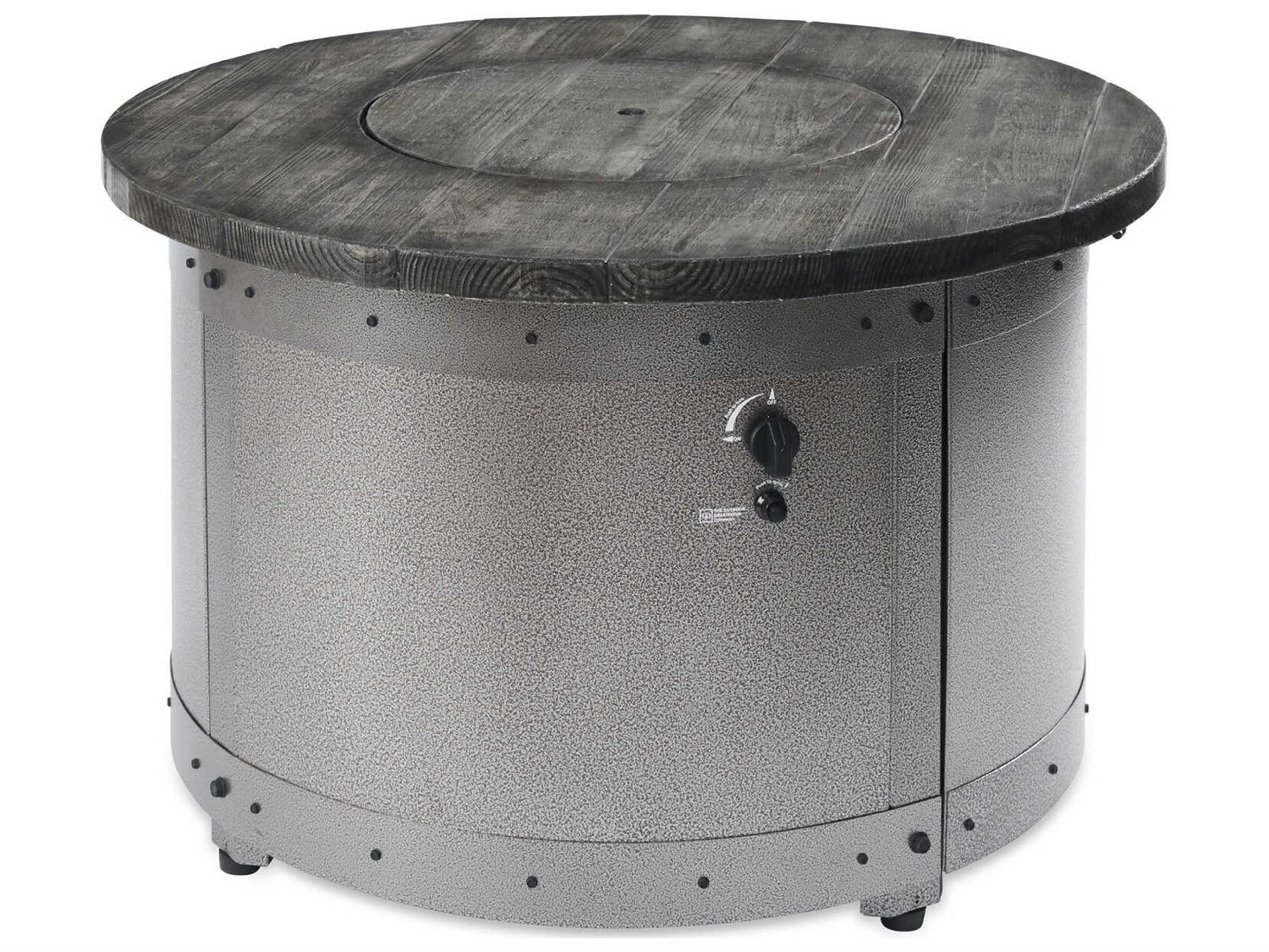 Edison Aluminum Round Fire Pit Table