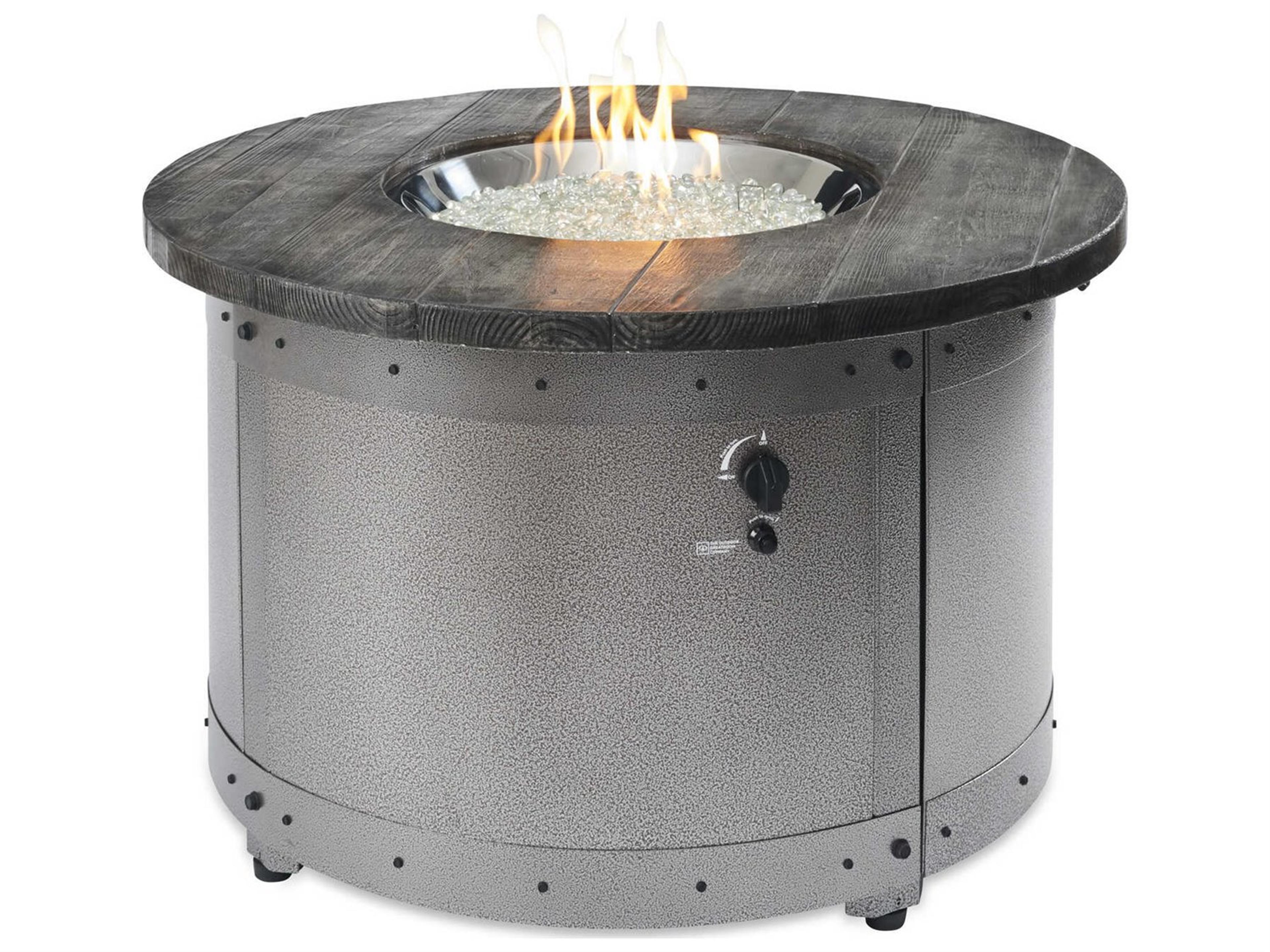 Outdoor Greatroom Edison Aluminum Round Fire Pit Table