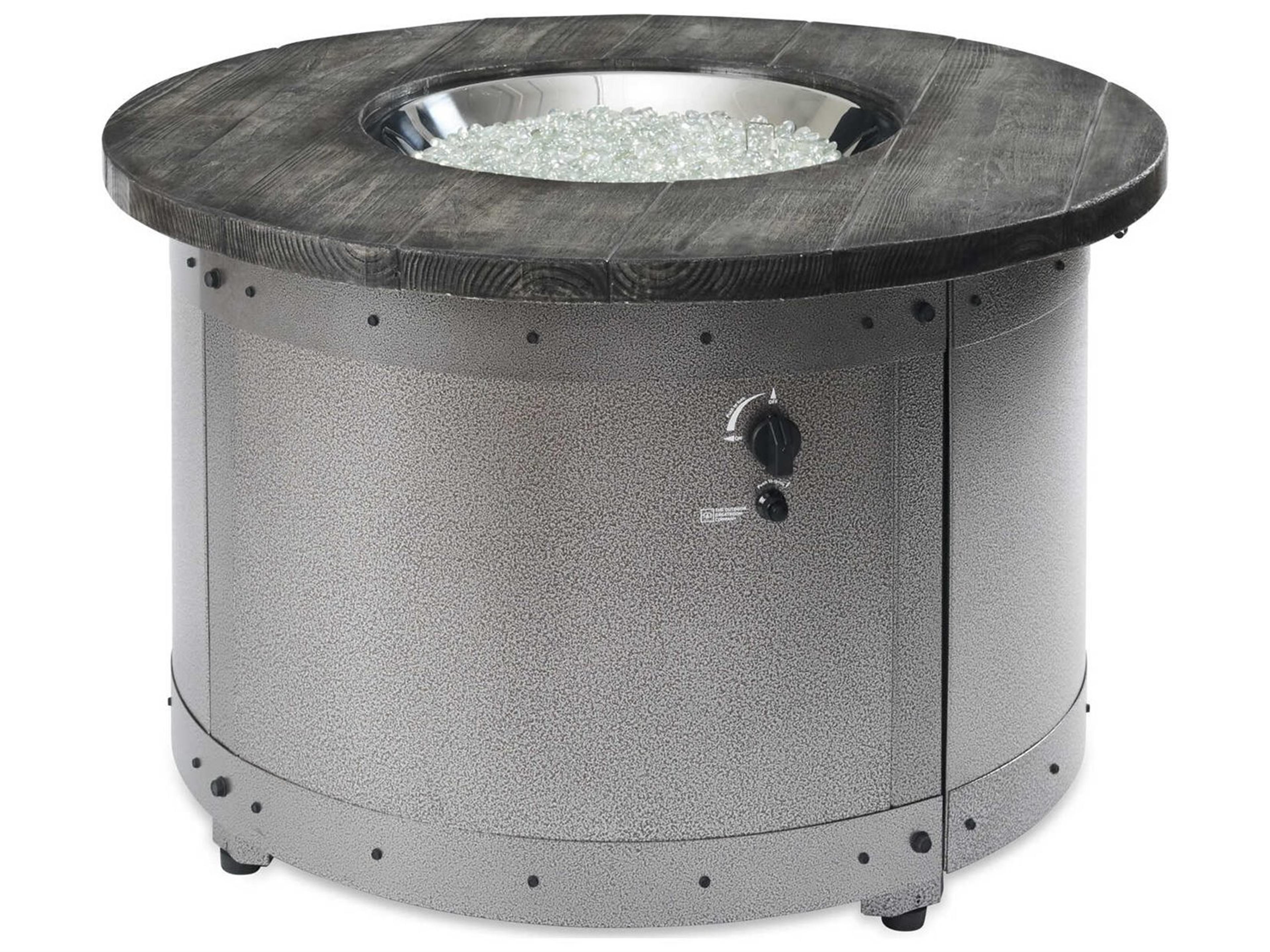 Outdoor Greatroom Edison Aluminum Round Fire Pit Table