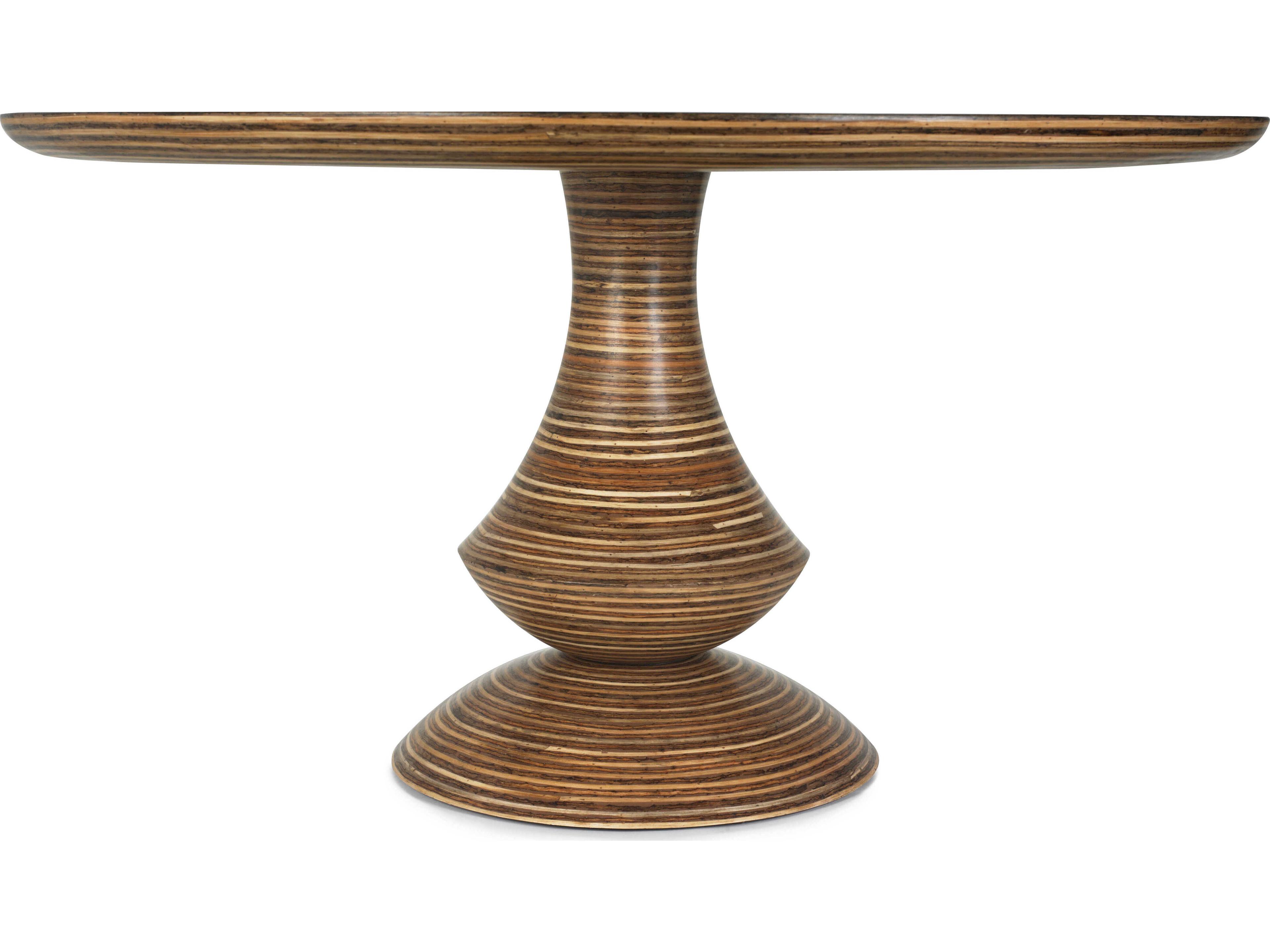 Oggetti Showtime Round Wood Light And Brown Dining Table