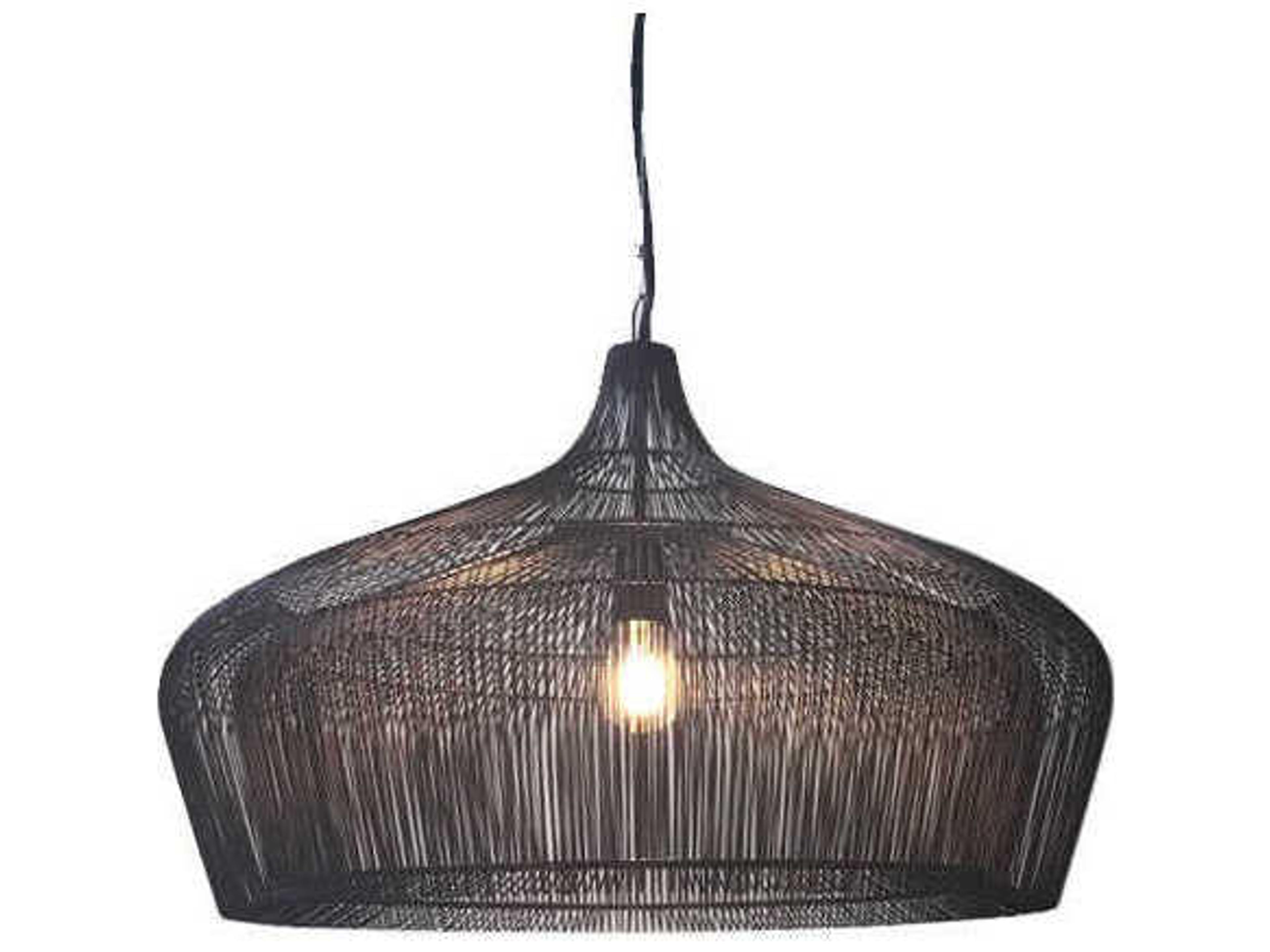 Schema Moire Woven Metal Pendant Light Black