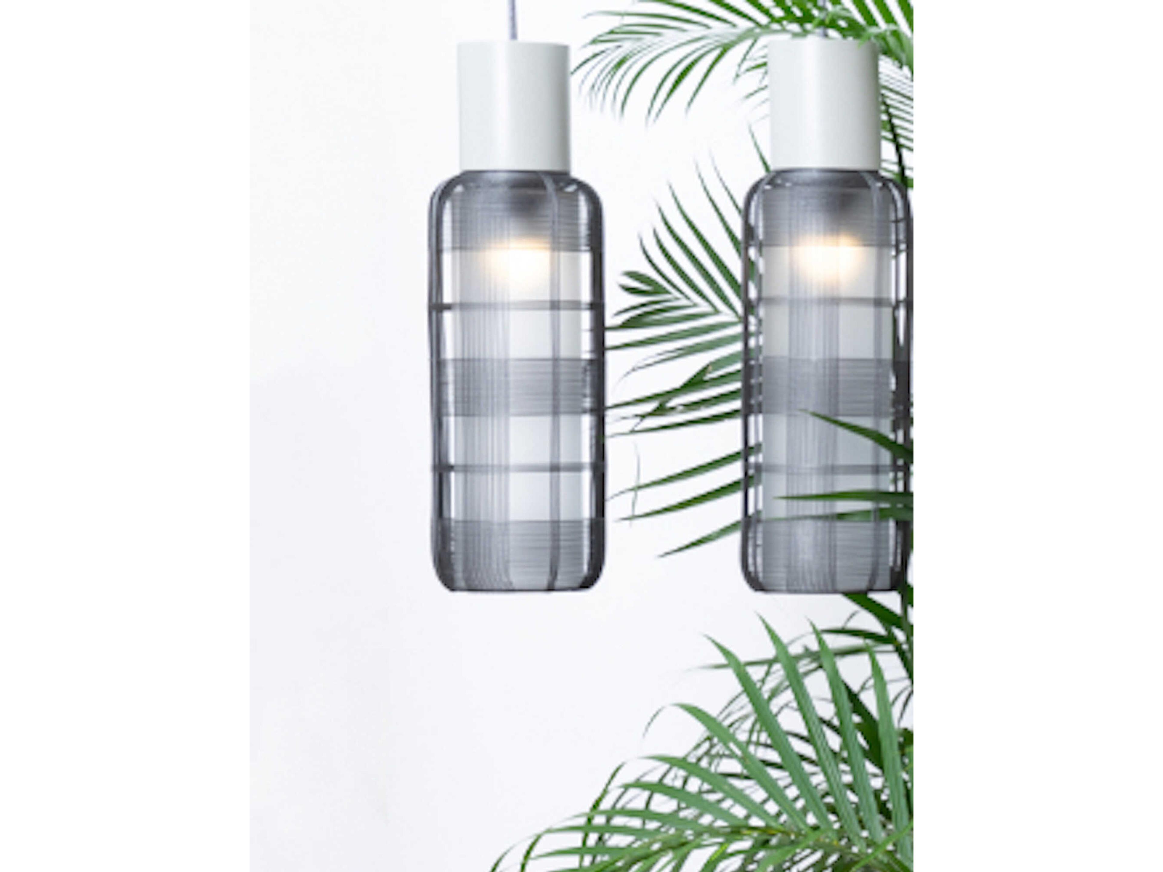 Oggetti Schema 1-Light Dark Grey Gold Cylinder Mini Pendant