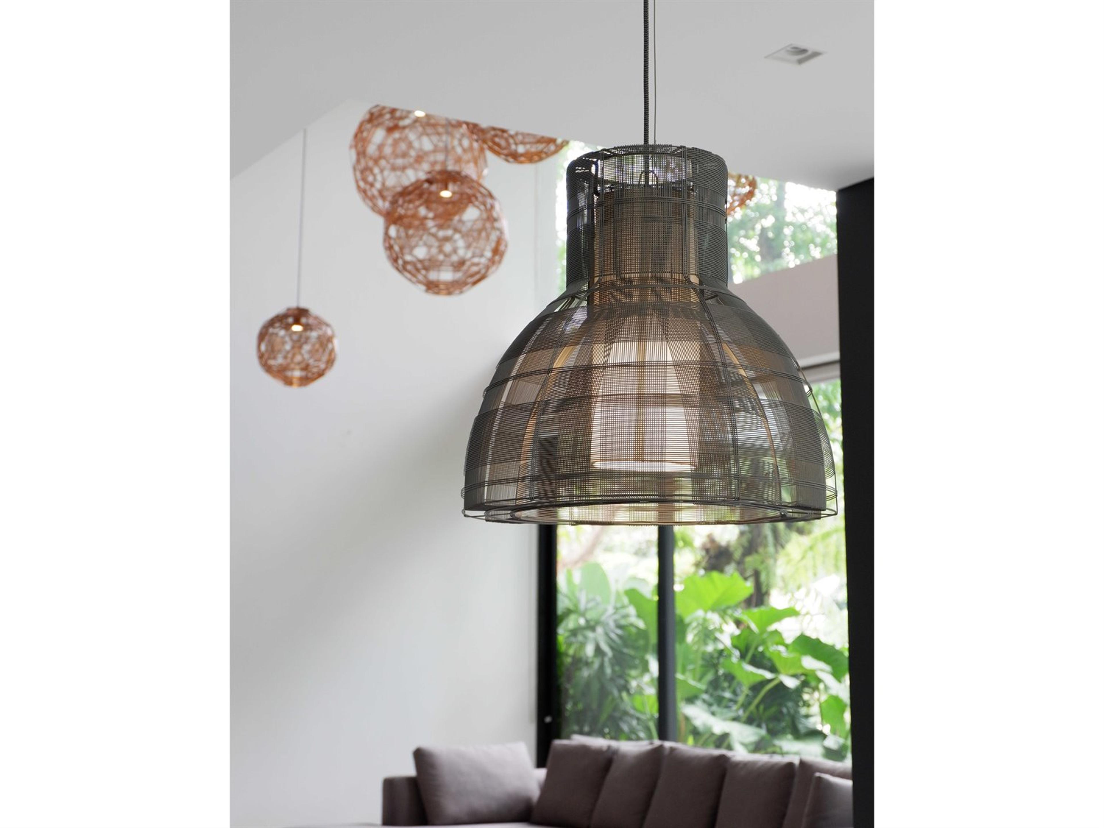 Oggetti Schema 1-Light Dark Grey Bell Pendant
