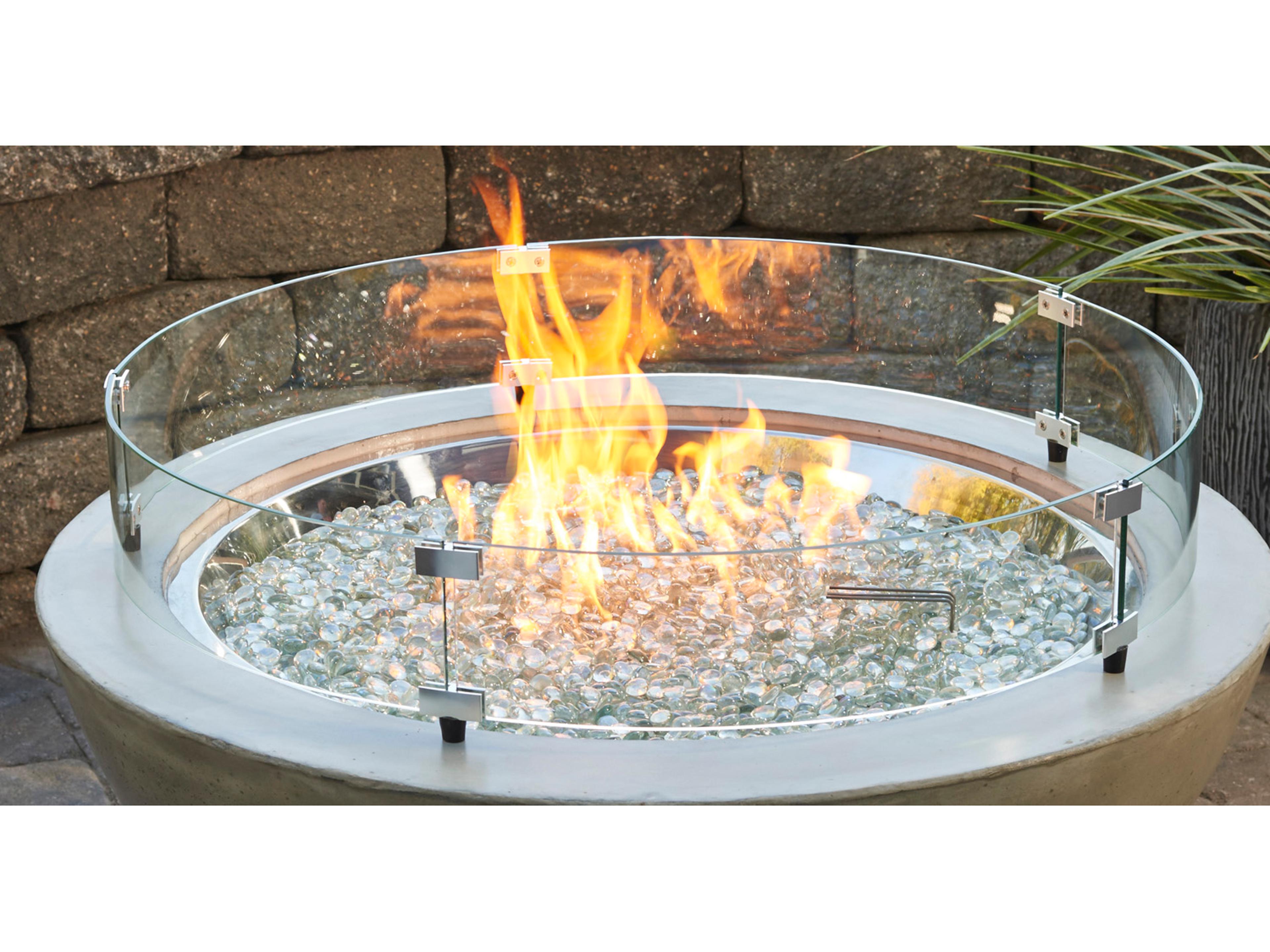 Classic 34'' Square Tempered Glass Wind Guard