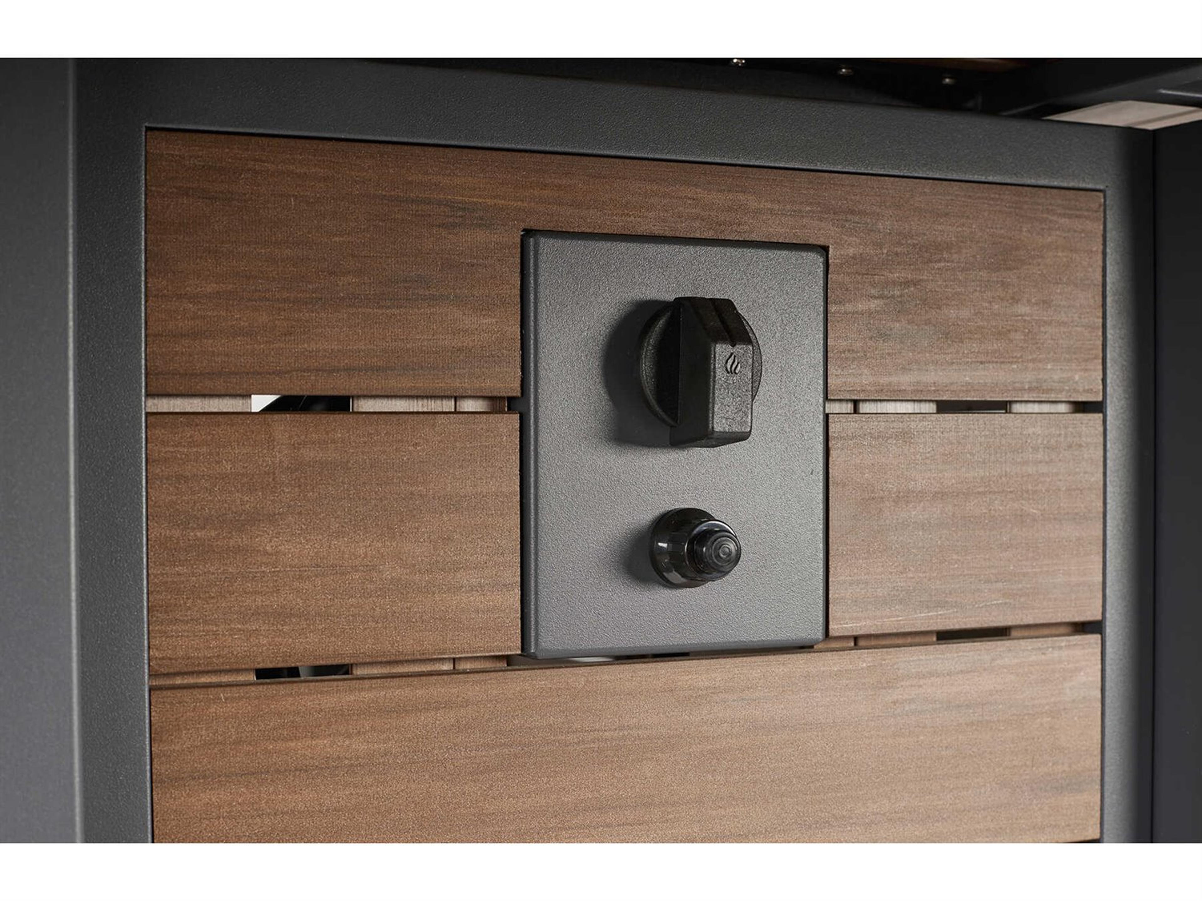 Outdoor Greatroom Kenwood Aluminum Graphite Grey Rectangular Linear Dining Height Gas Fire Pit Table