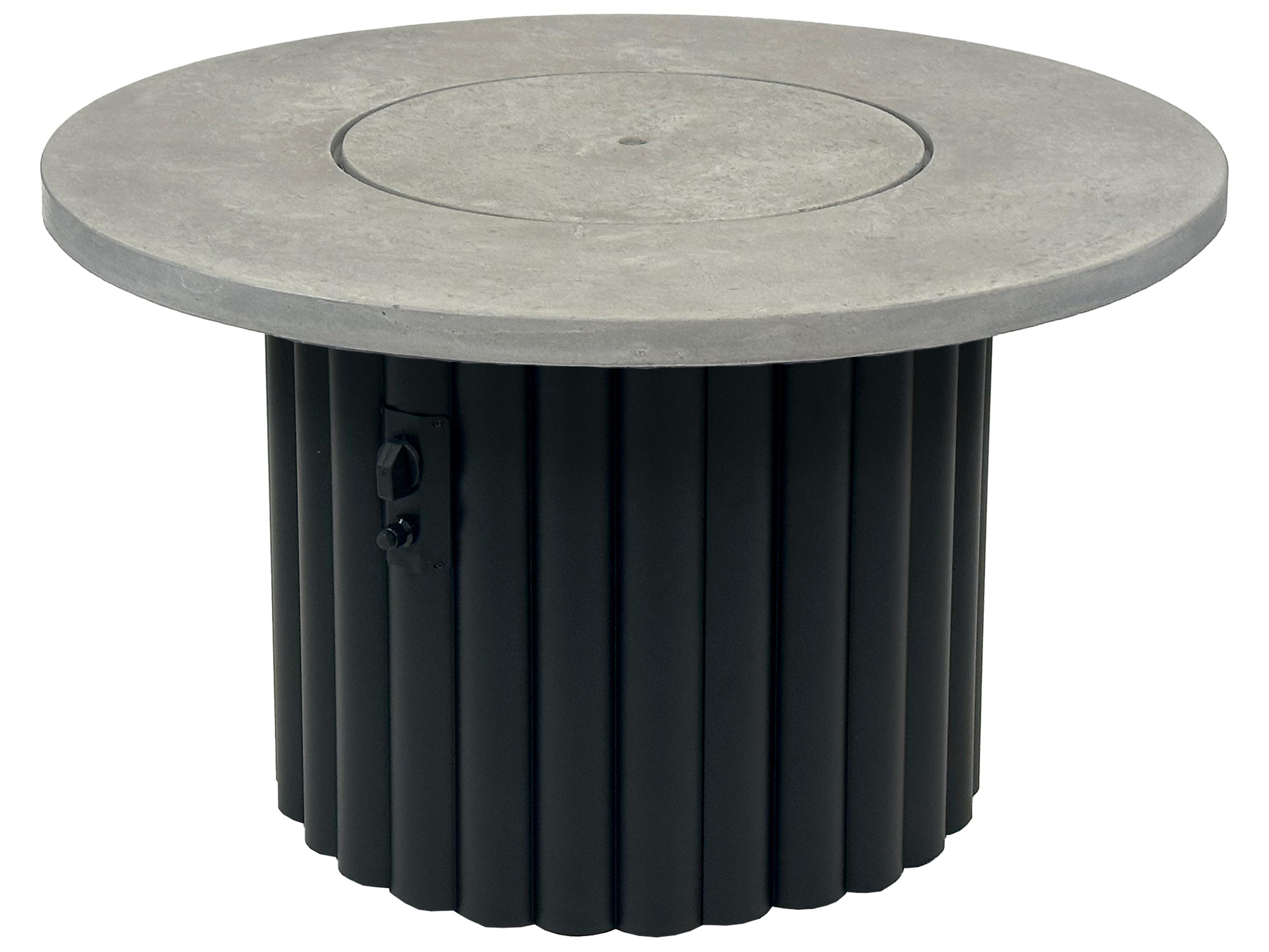 Reverie Cast Aluminum Round Fire Pit Table
