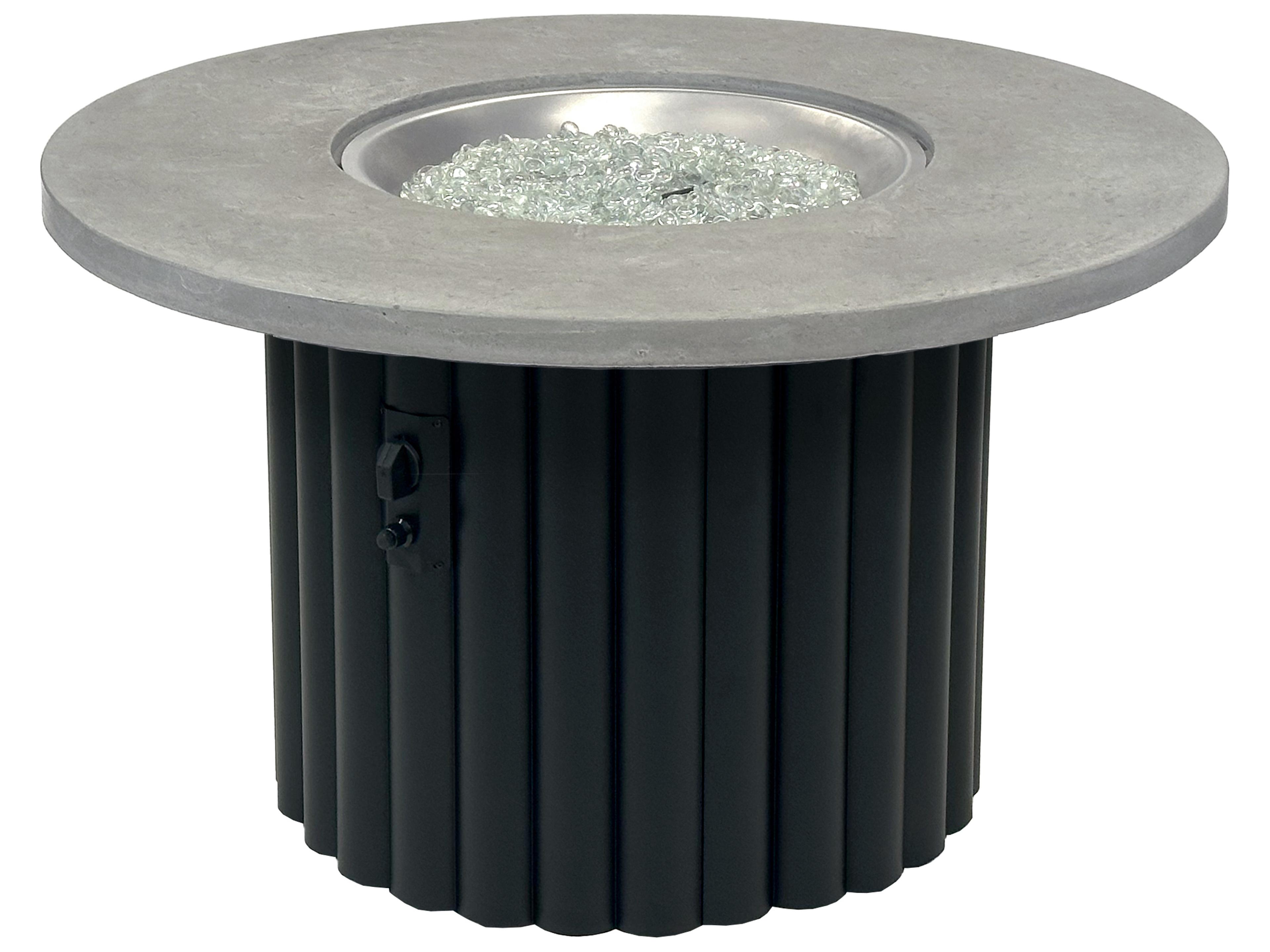 Outdoor Greatroom Reverie Cast Aluminum Round Fire Pit Table