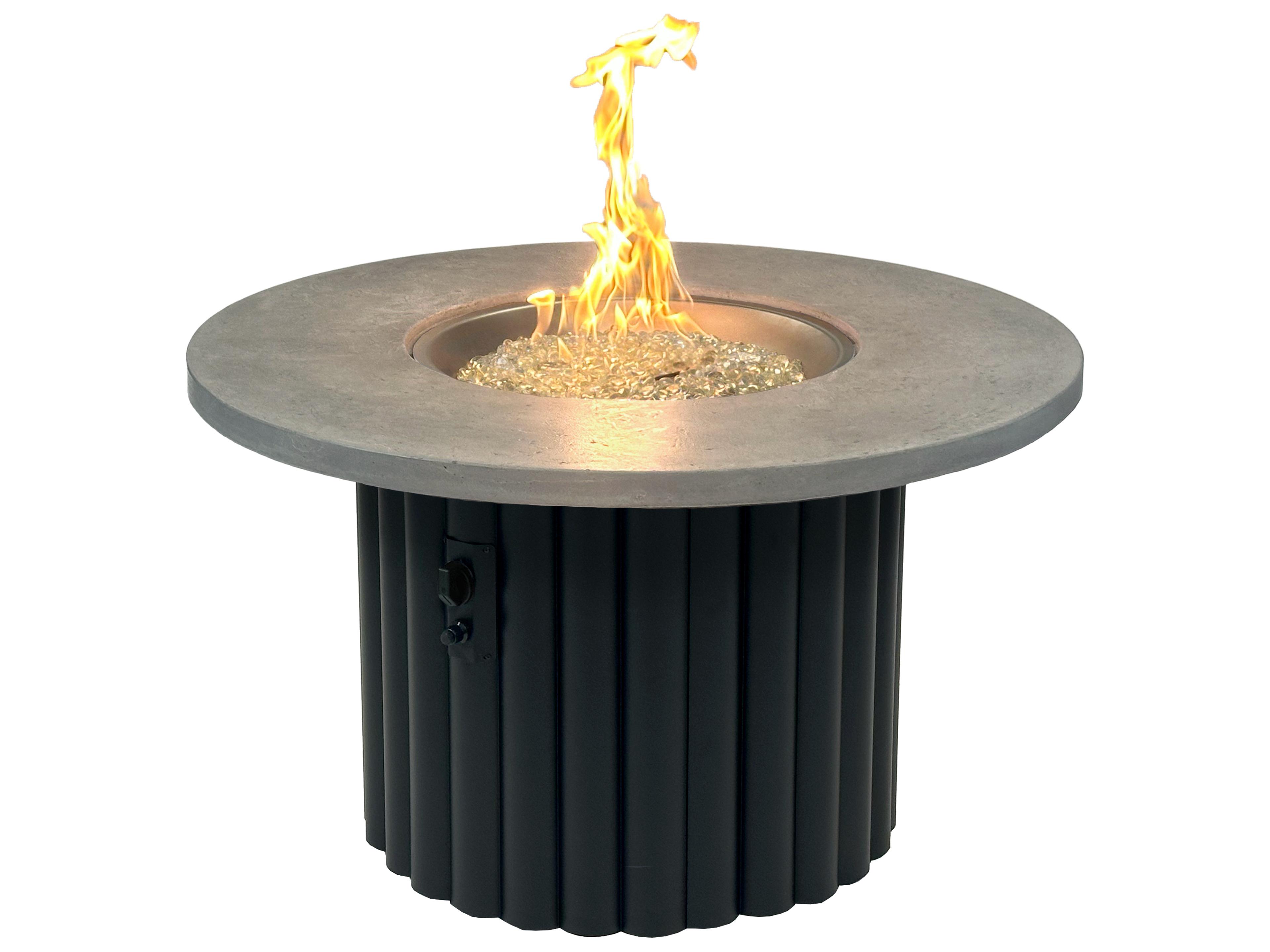 Outdoor Greatroom Reverie Cast Aluminum Round Fire Pit Table