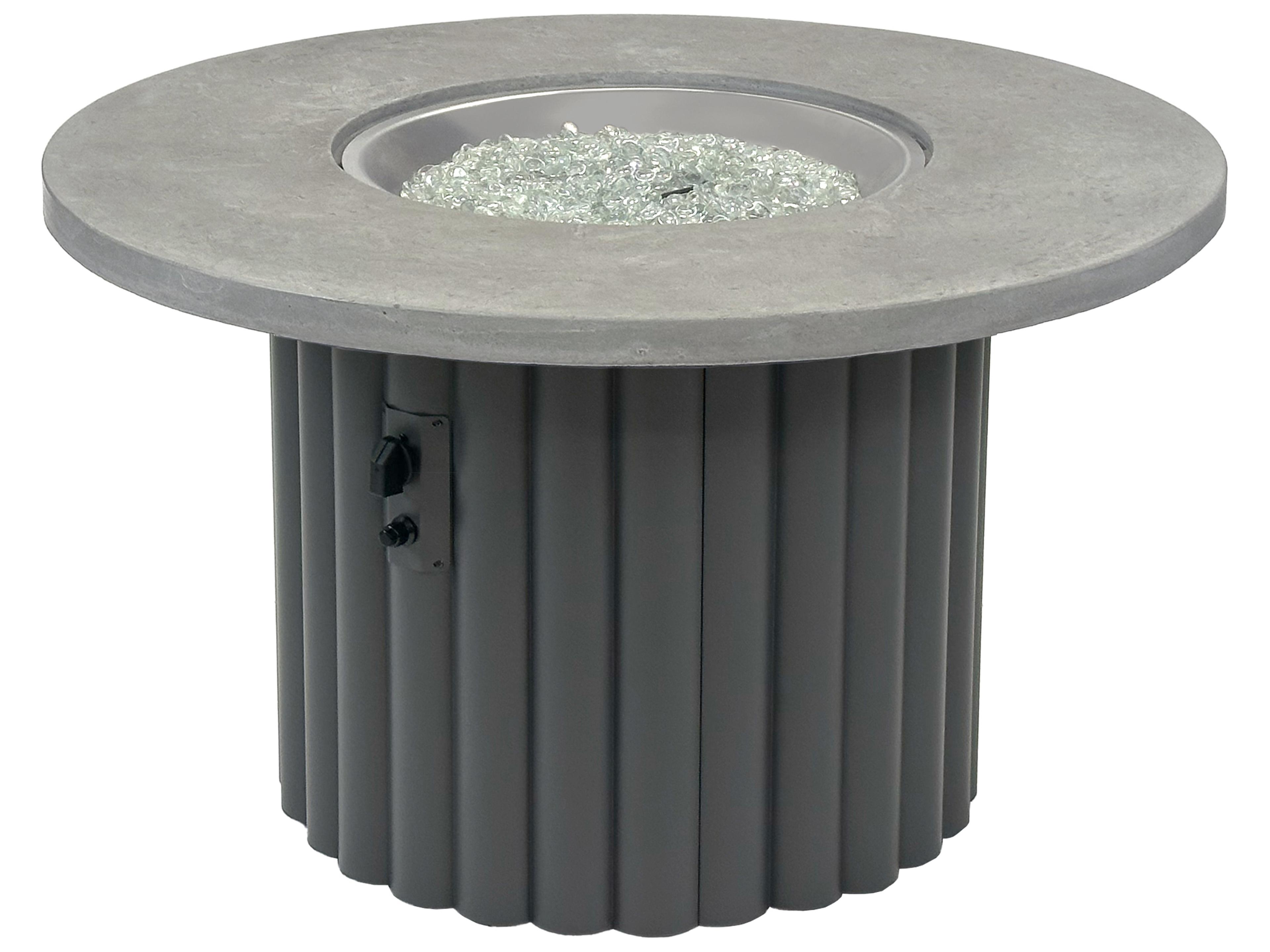 Outdoor Greatroom Reverie Cast Aluminum Round Fire Pit Table