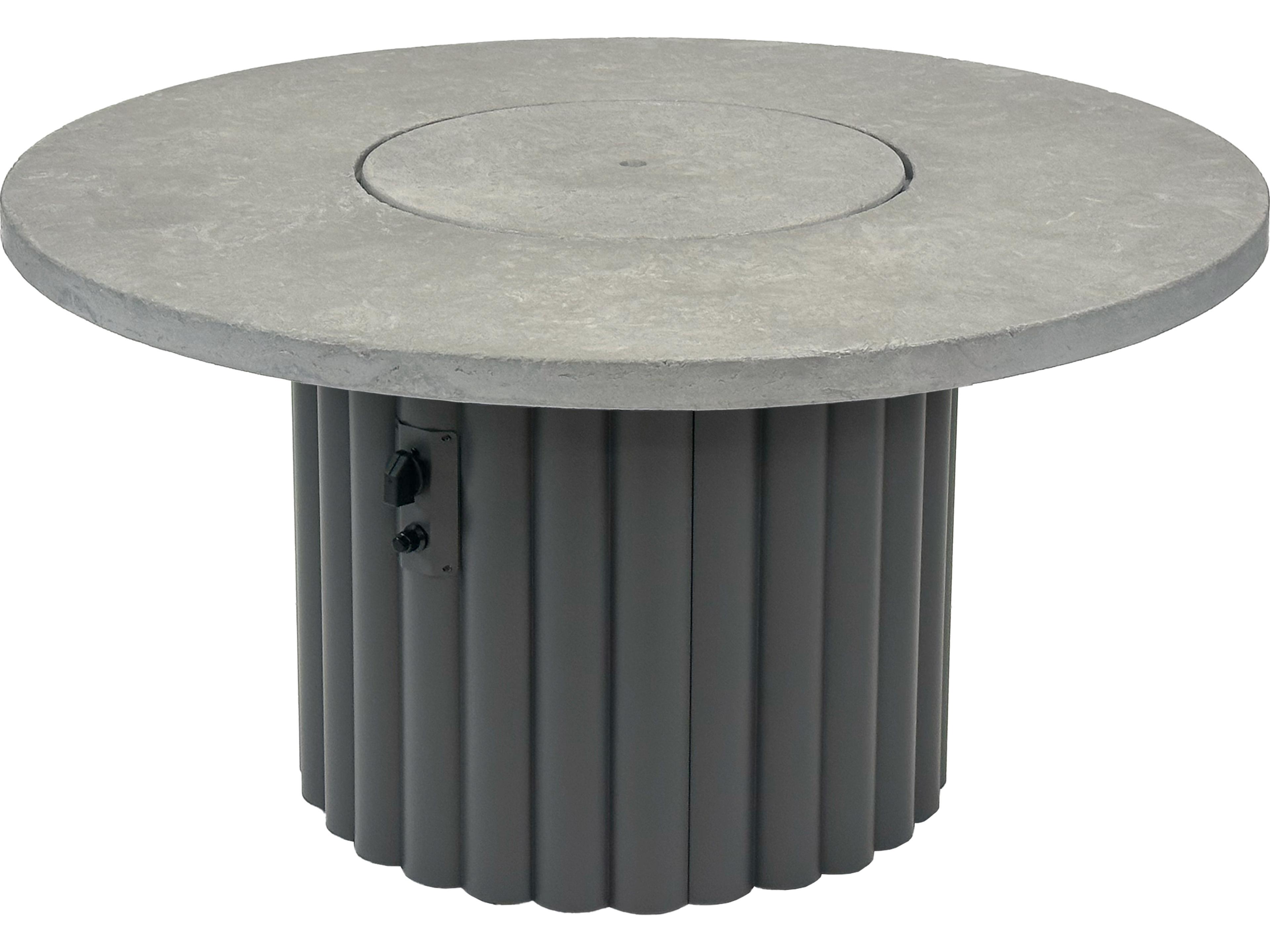 Reverie Cast Aluminum Round Fire Pit Table