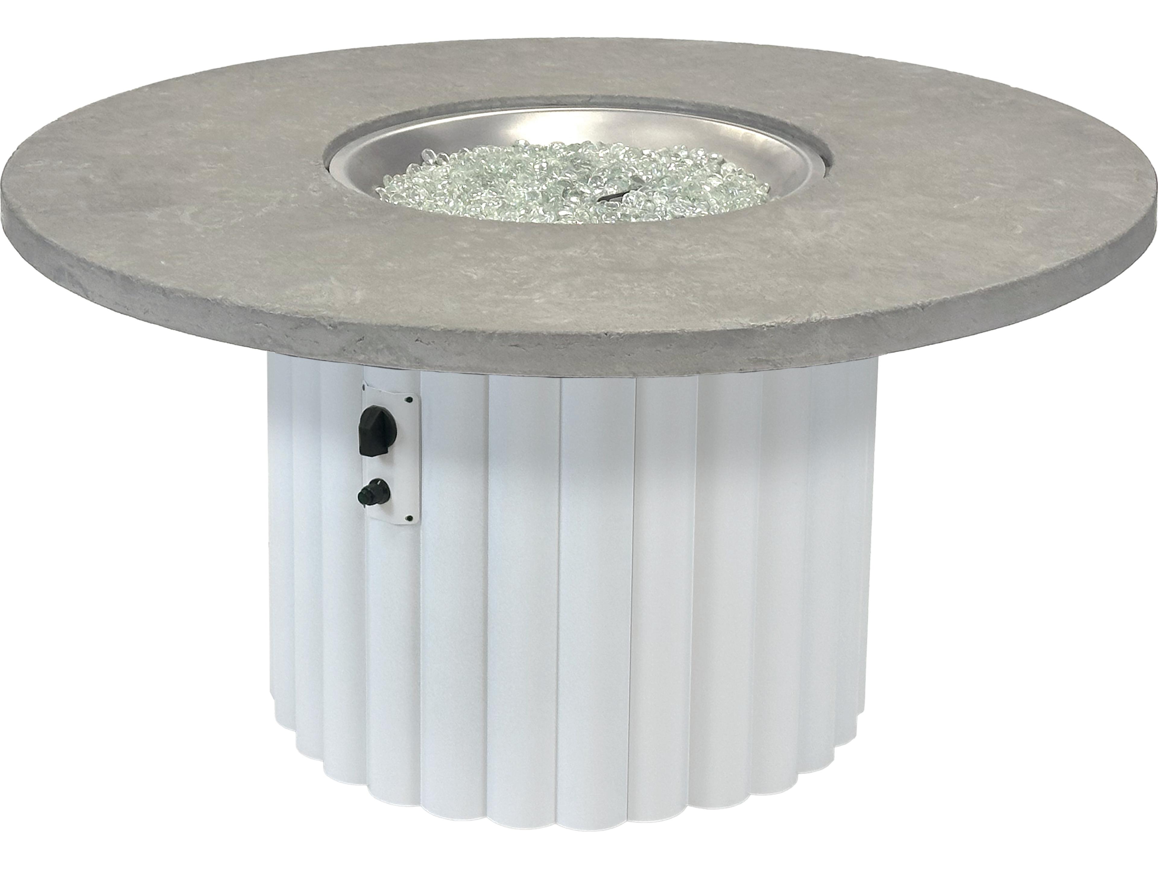 Outdoor Greatroom Reverie Cast Aluminum Round Fire Pit Table