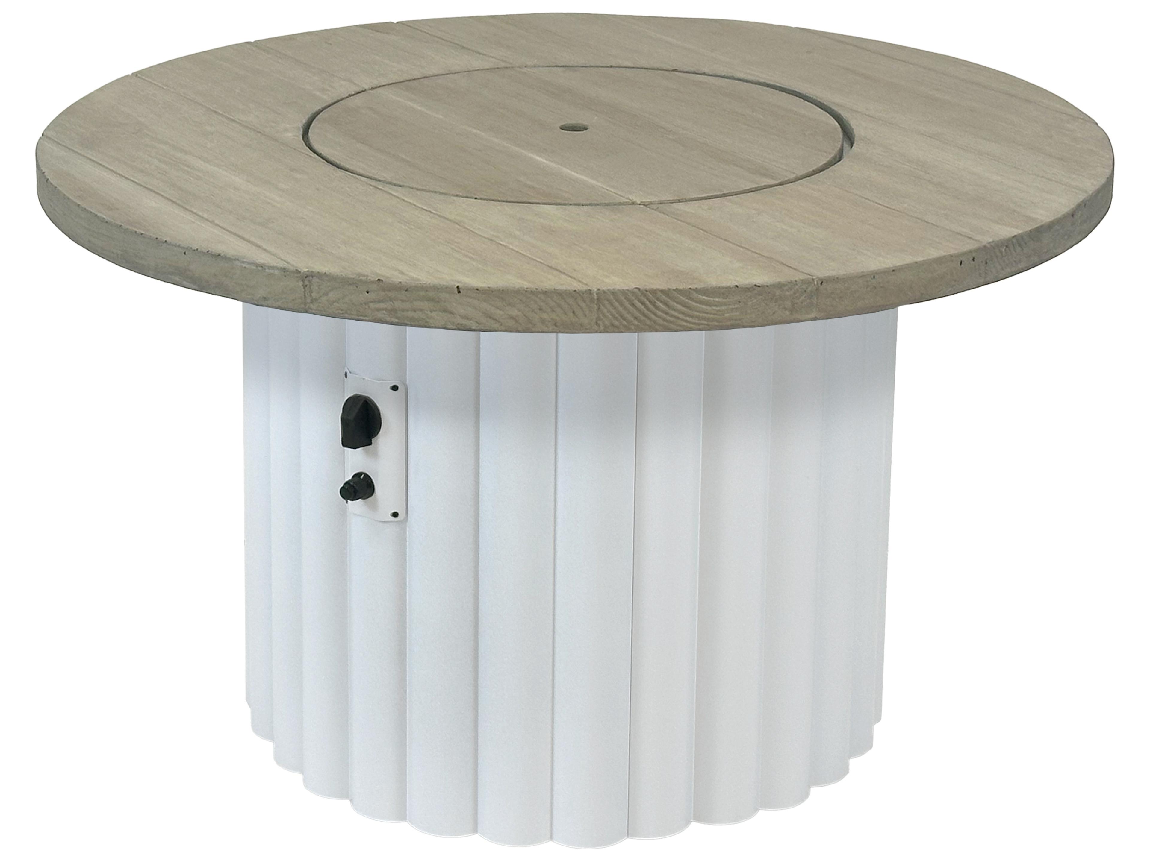 Reverie Cast Aluminum Round Fire Pit Table