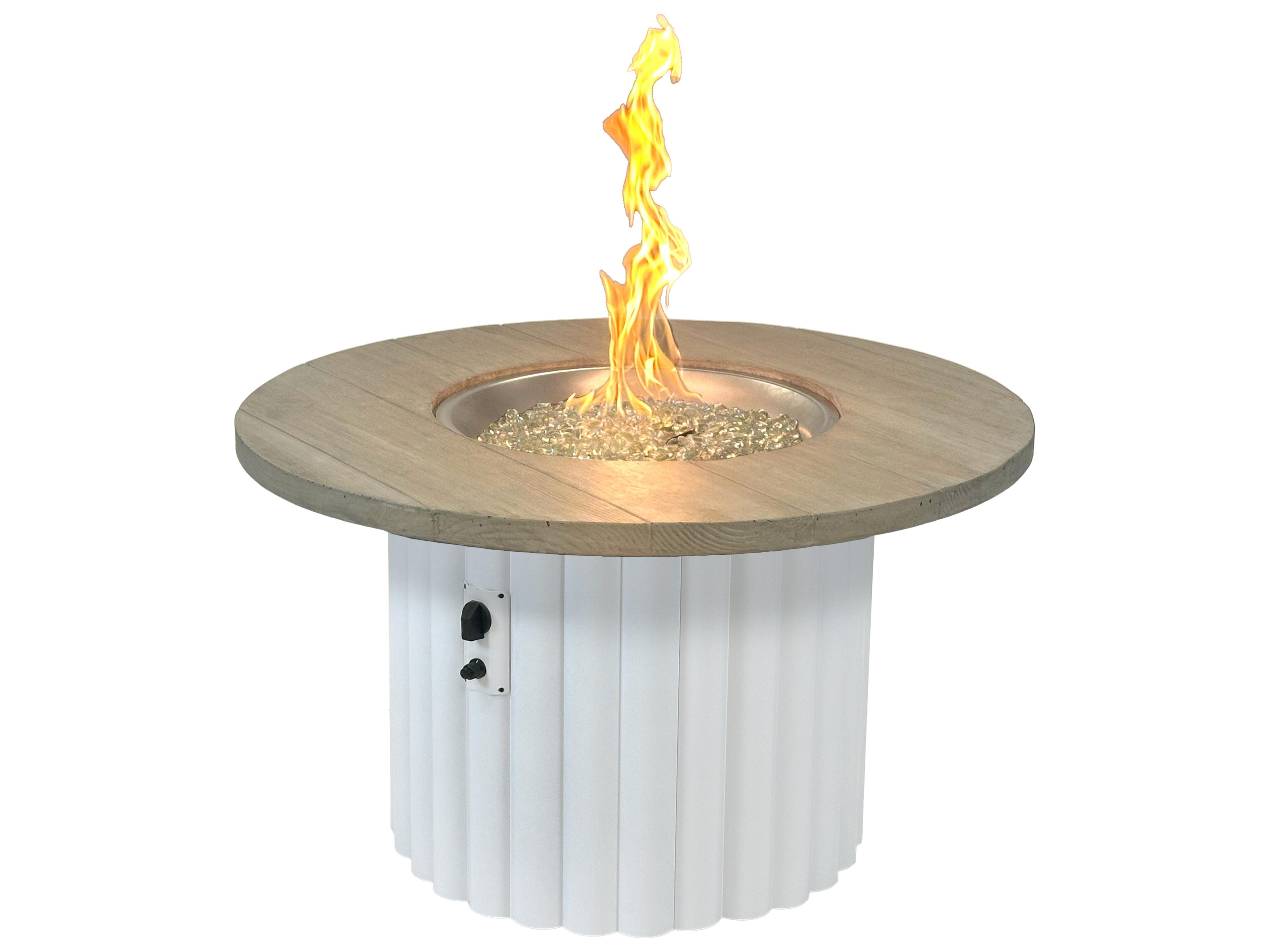Outdoor Greatroom Reverie Cast Aluminum Round Fire Pit Table